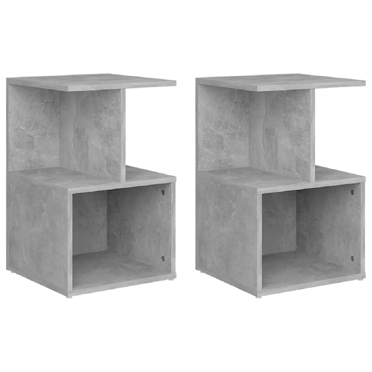 Lot De 2 Tables De Chevet Avec Étagères 35 X 35 X 55 Cm Dec035342