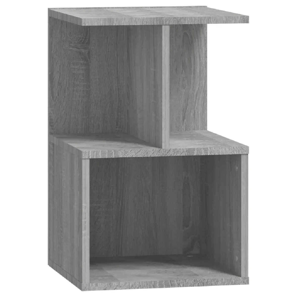 Table De Chevet Avec Étagères 35 X 35 X 55 Cm Bois D'ingénierie Gris Dec034592
