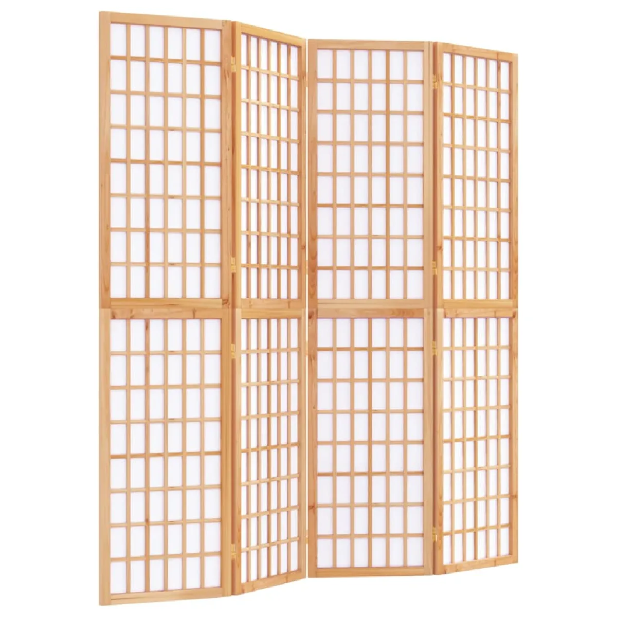 Paravent Séparateur De Pièce Cloison Pliable 4 Panneaux 160 X 170 Cm Bois De Dec031178