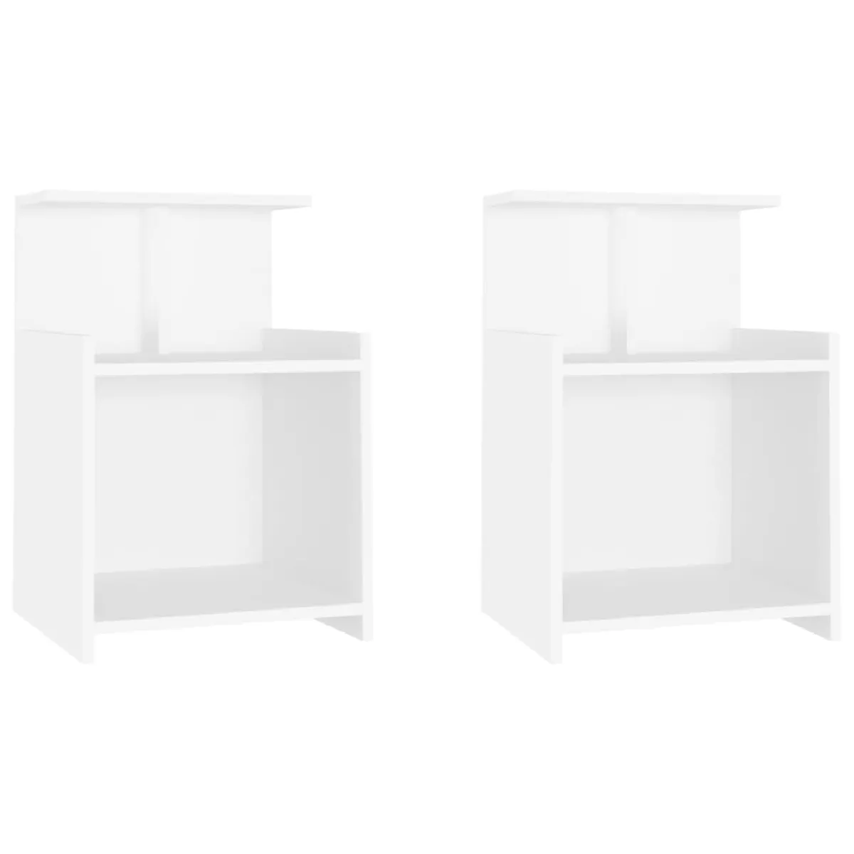 Lot De 2 Tables De Chevet Avec Étagères Et Compartiment 40 X 35 X Dec034942