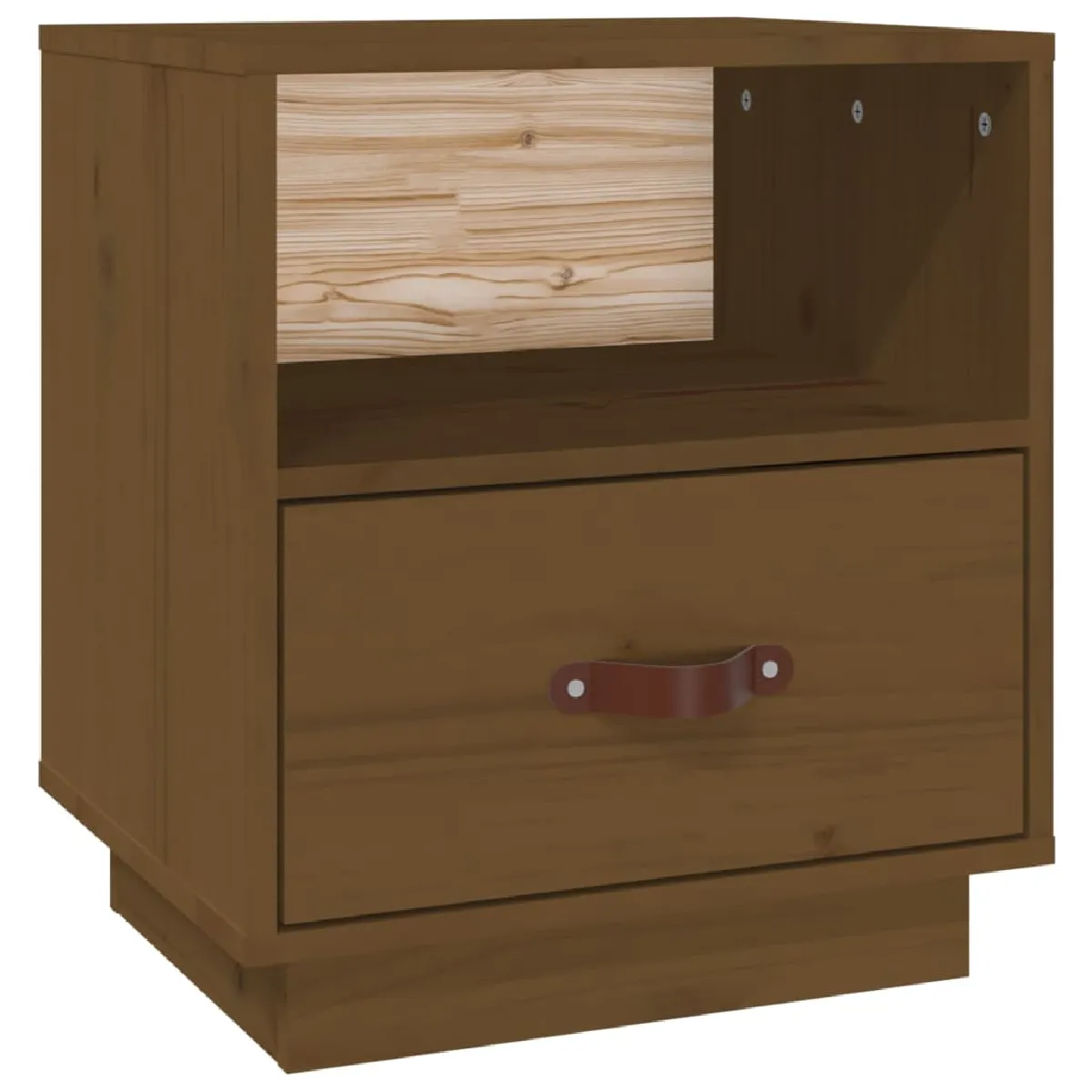 Table De Chevet Compartiment Ouvert Et Tiroir 40 X 34 X 45 Cm Bois Dec034131