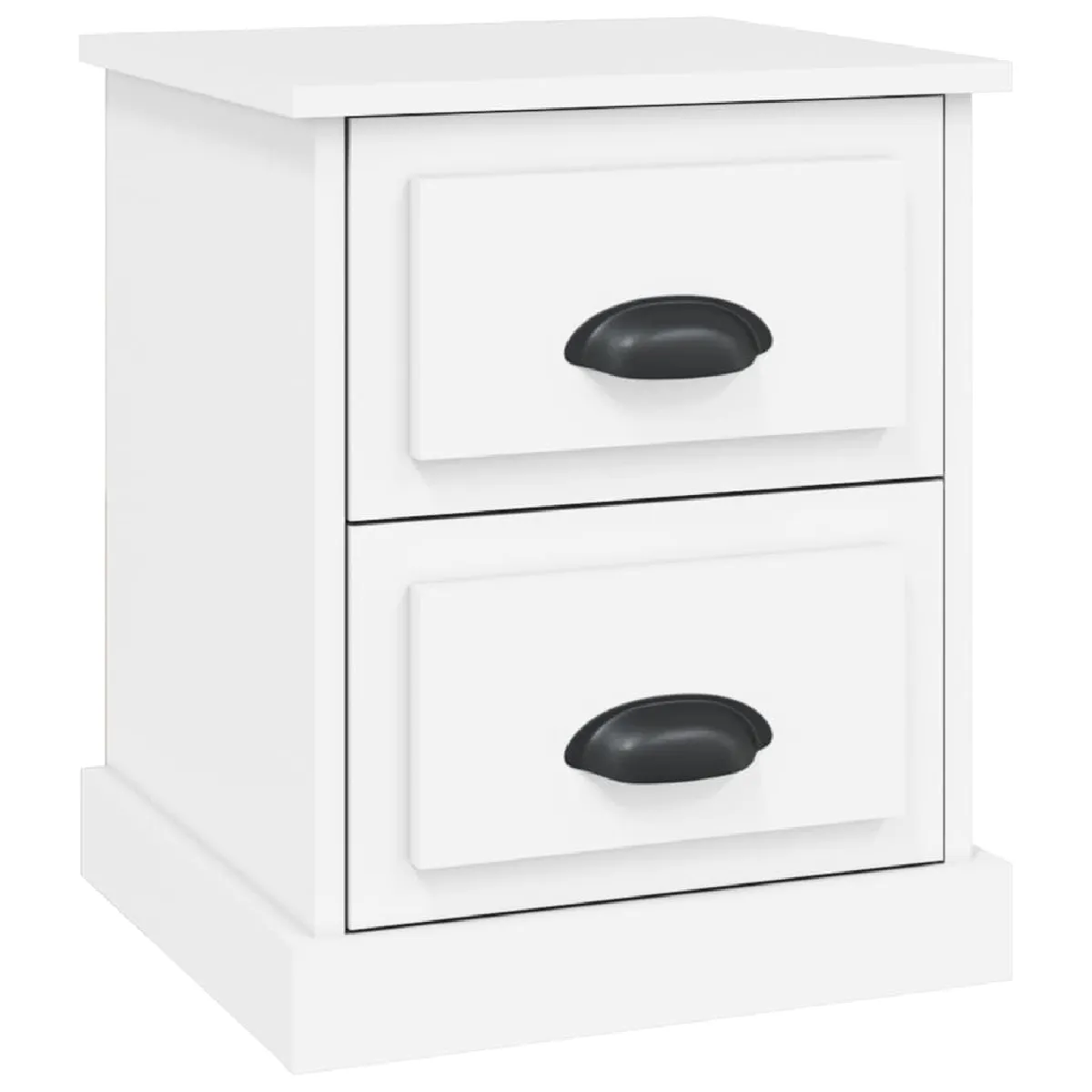 Table De Chevet Avec Deux Tiroirs 39 X 39 X 47,5 Cm Bois D'ingénierie Dec033324