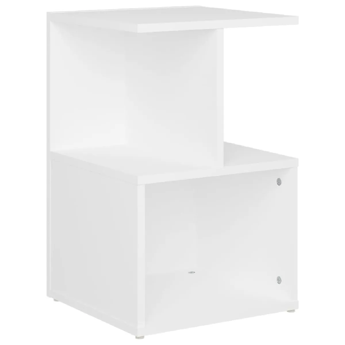 Table De Chevet Avec Compartiments Ouverts 35 X 35 X 55 Cm Bois Ingénierie Dec033302
