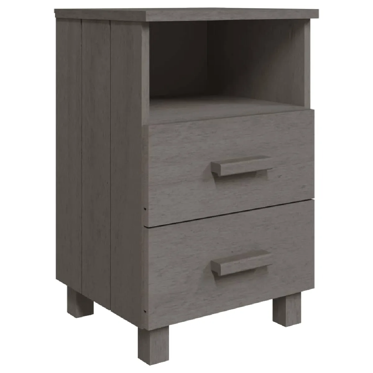 Table De Chevet Avec Tiroirs Et Compartiment Ouvert 40 X 35 X 62 Cm Dec034074