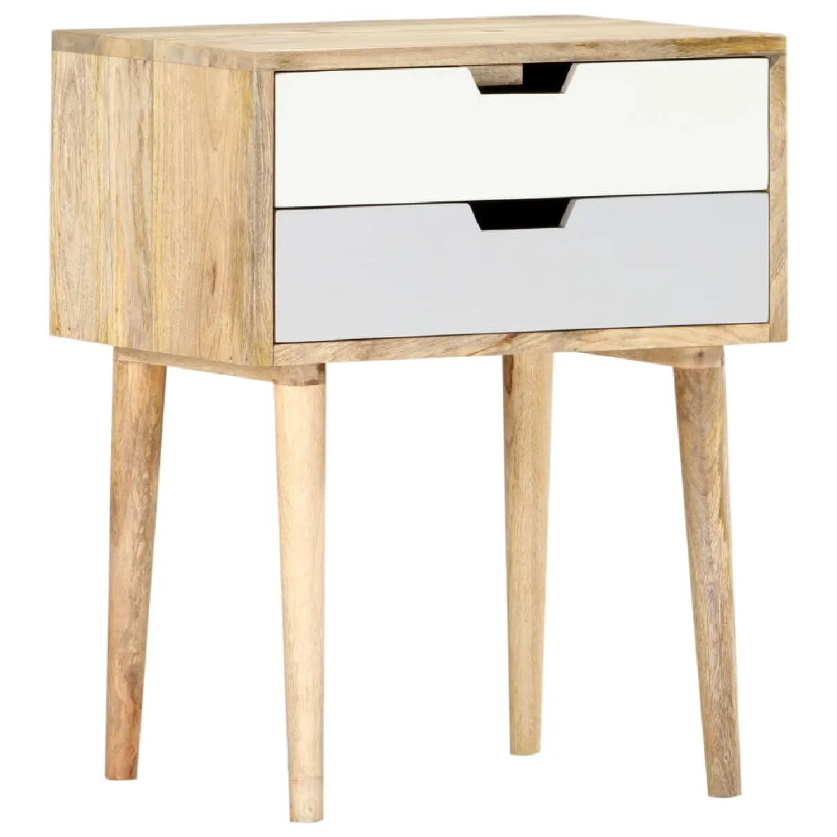 Table De Chevet Avec Deux Tiroirs 47 X 35 X 59 Cm Bois De Dec033025