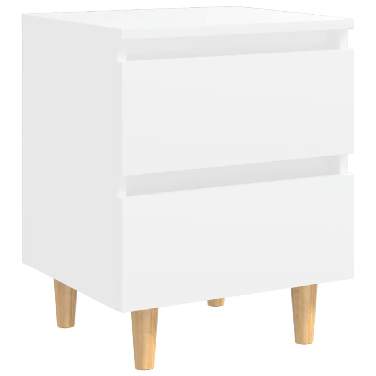 Table De Chevet 2 Tiroirs Avec Pieds En Pin 40 X 35 X 50 Dec033258