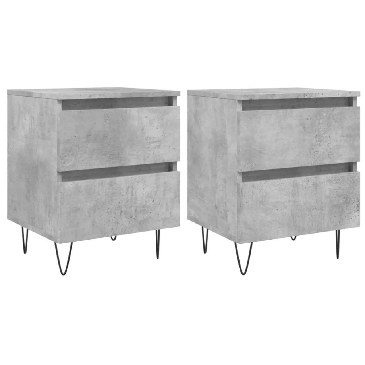 Lot De 2 Tables De Chevet Avec Deux Tiroirs 40 X 35 X 50 Dec035370