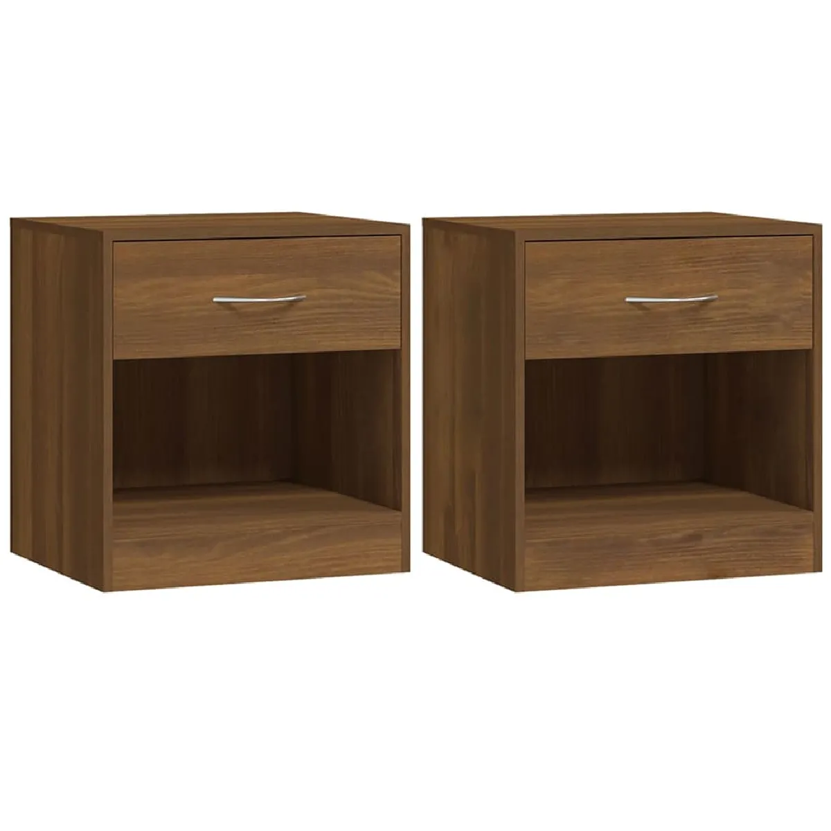 Lot De 2 Tables De Chevet Avec Tiroir 36,5 X 30,5 X 38 Cm Dec034845