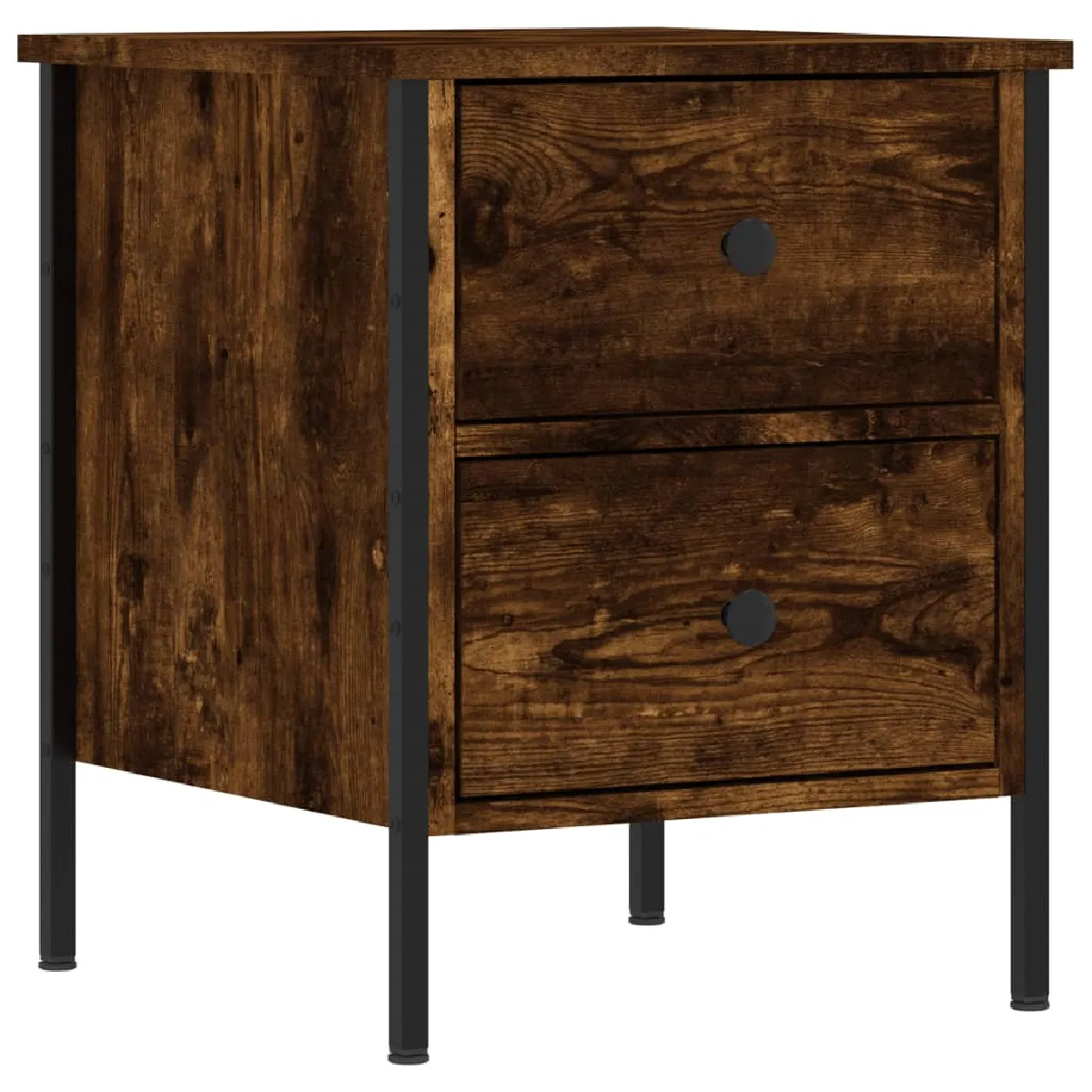 Table De Chevet Avec Deux Tiroirs 40 X 42 X 50 Cm Bois D'ingénierie Dec033636