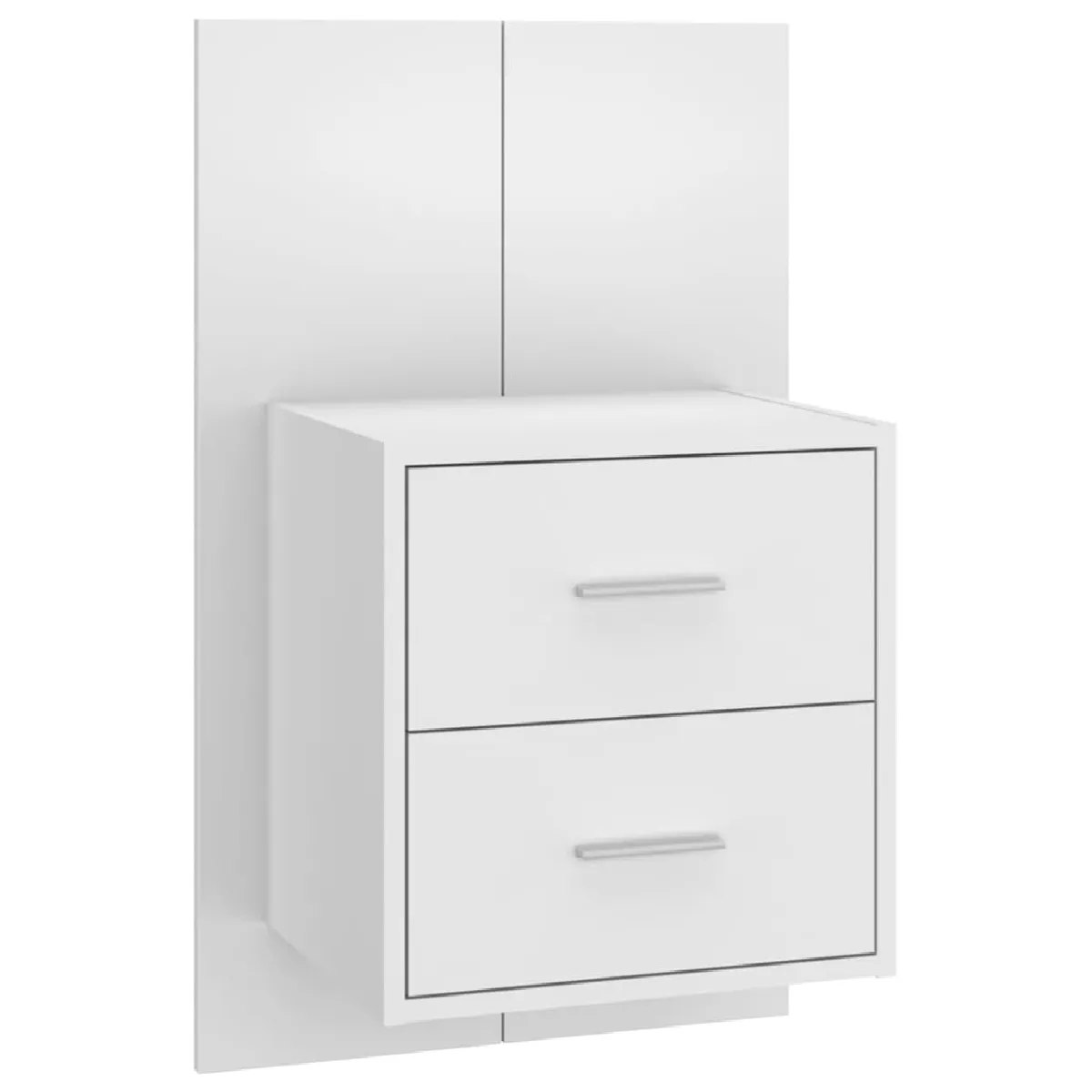 Table De Chevet Murale 48,5 X 32,5 X 80 Cm En Bois D'ingénierie Blanc Dec034234