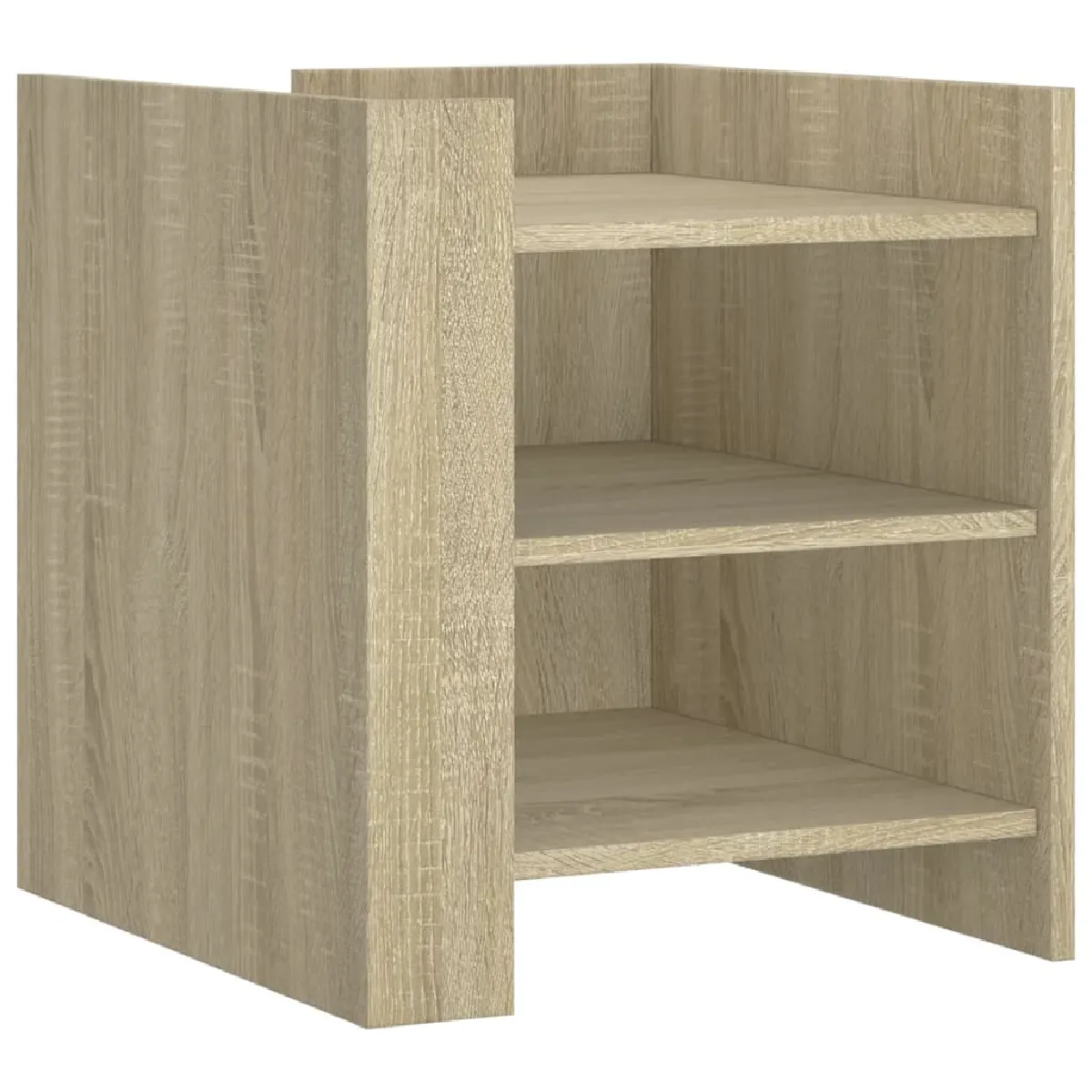Table De Chevet Avec Étagères 45 X 50 X 50 Cm Bois D'ingénierie Couleur Dec033885