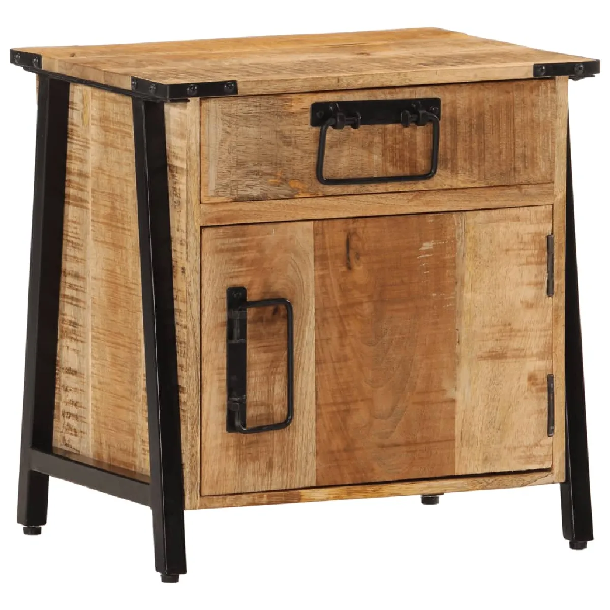 Table De Chevet Avec Tiroir Et Compartiment 40 X 30 X 42 Cm Bois Dec032921
