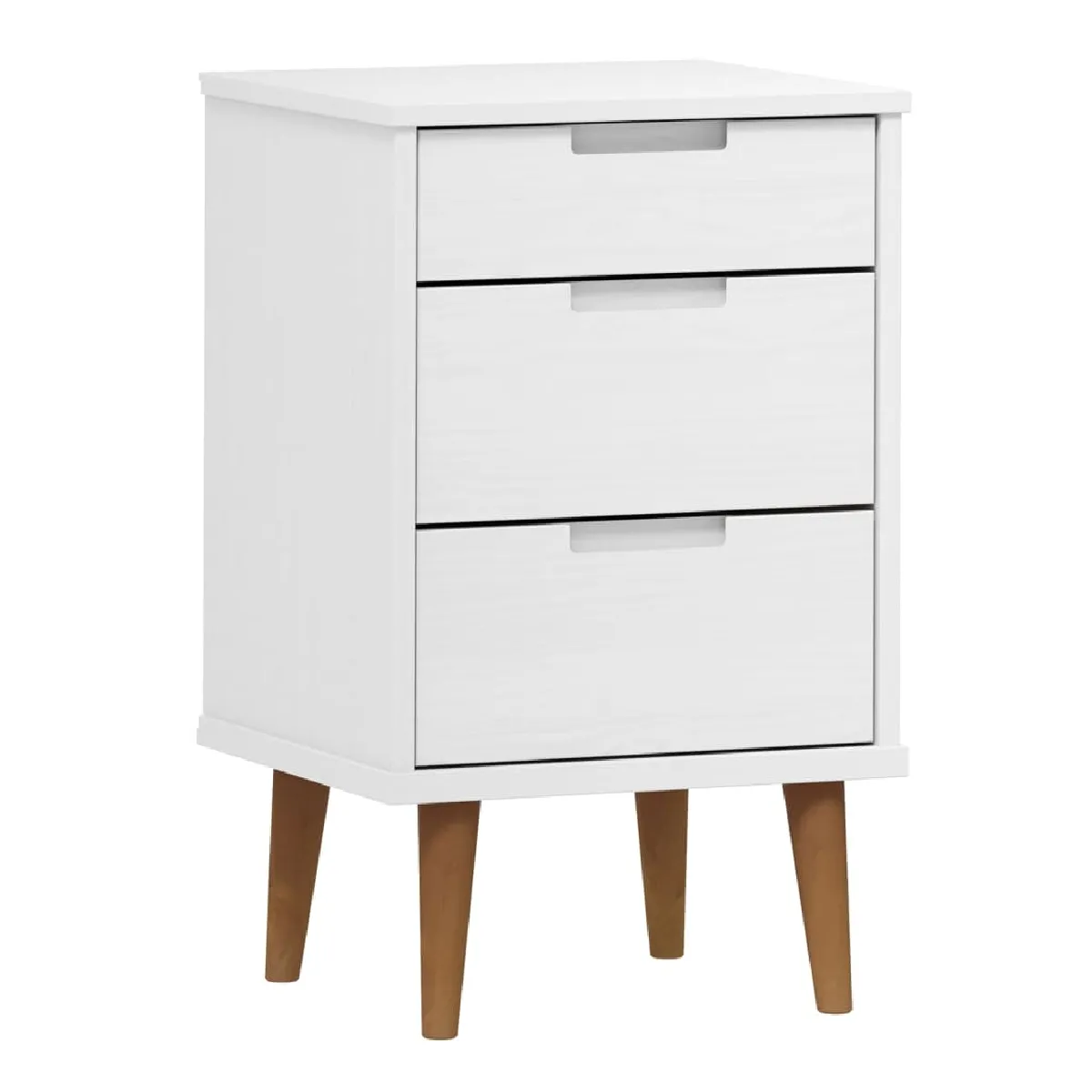 Table De Chevet Avec 3 Tiroirs 40 X 35 X 65 Cm Bois De Dec034146