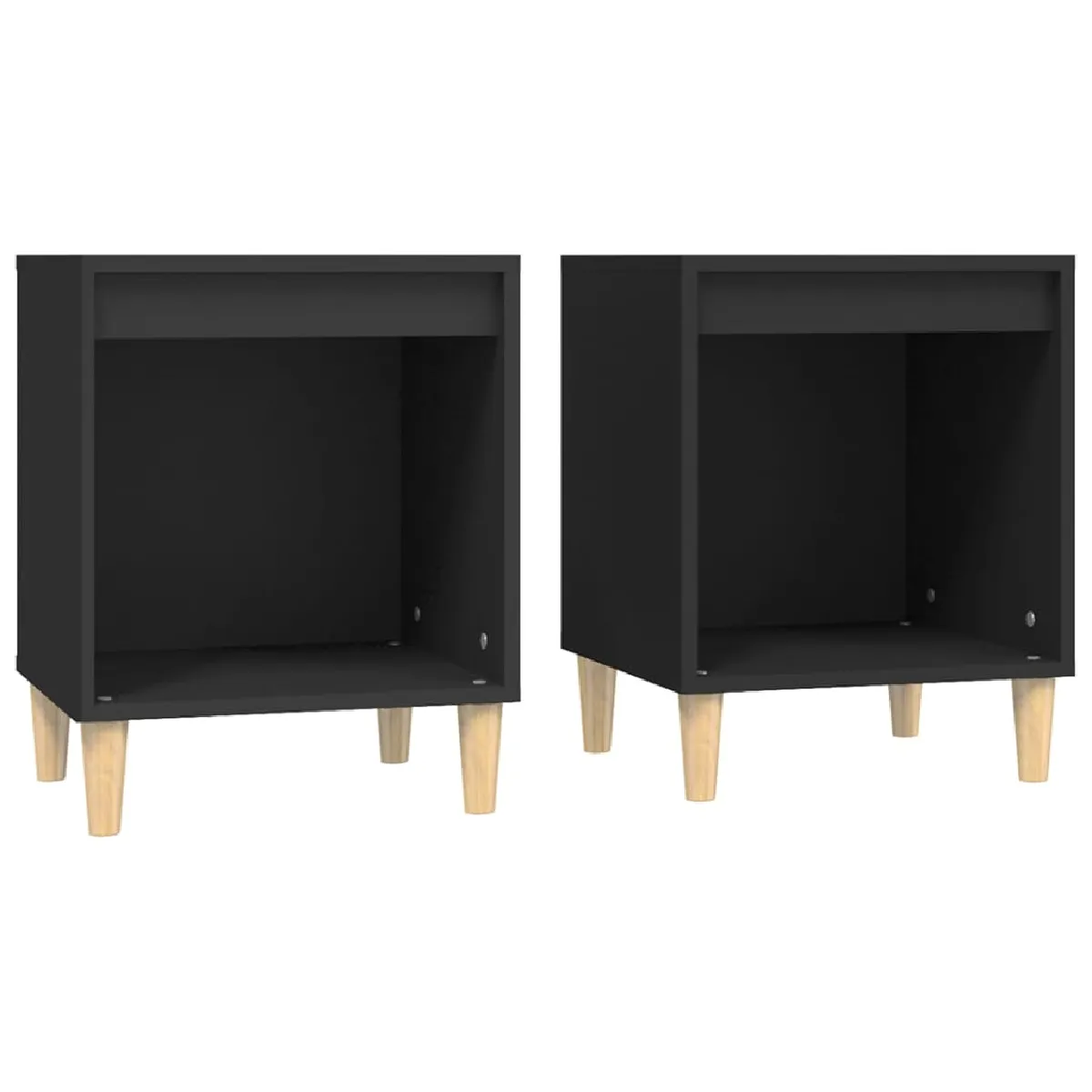 Lot De 2 Tables De Chevet Avec Compartiment Ouvert 40 X 35 X 50 Dec035545