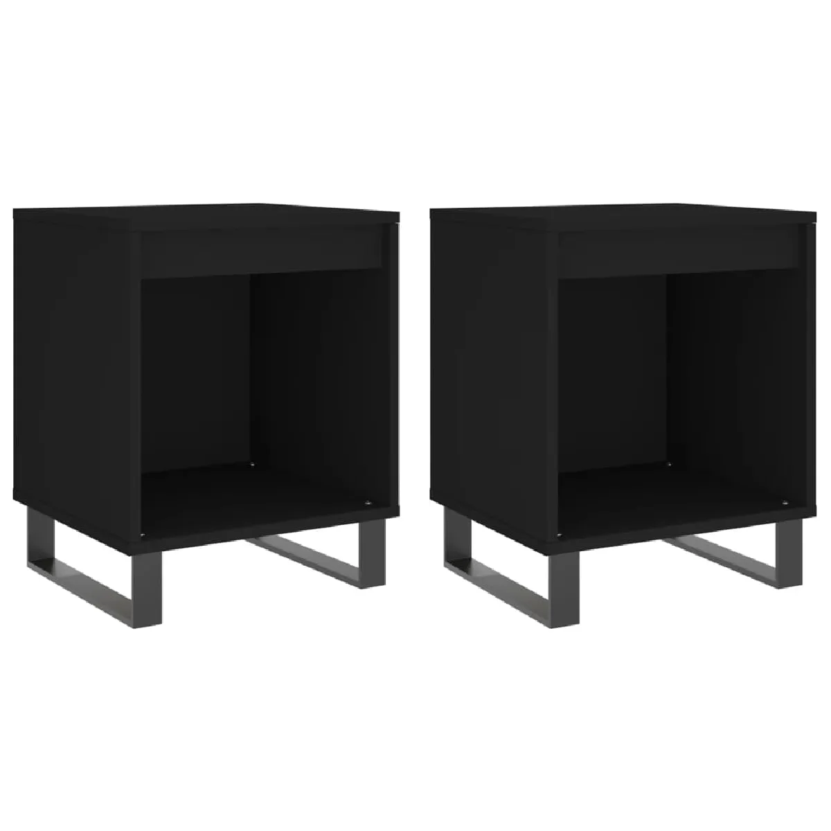 Lot De 2 Tables De Chevet Avec Compartiment Overt 40 X 35 X 50 Dec035555