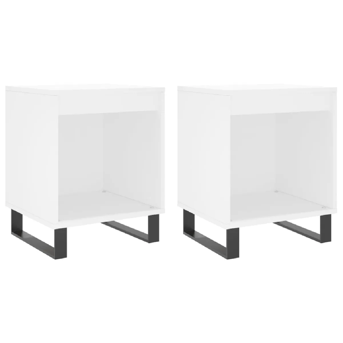 Lot De 2 Tables De Chevet Avec Compartiment Ouvert 40 X 35 X 50 Dec034934