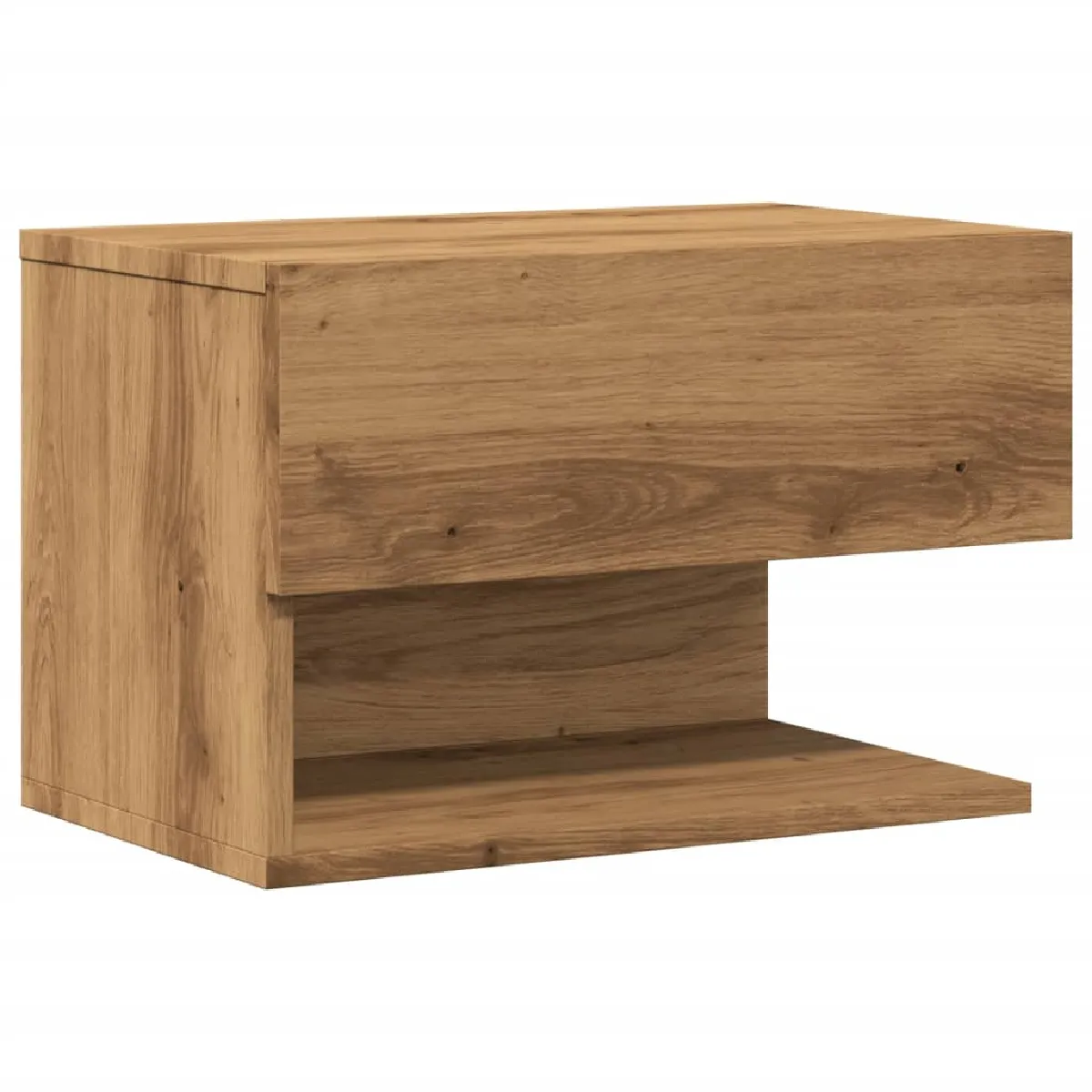 Table De Chevet Murale Avec Tiroir Et Étagère 46 X 29,5 X 30 Cm Dec034244