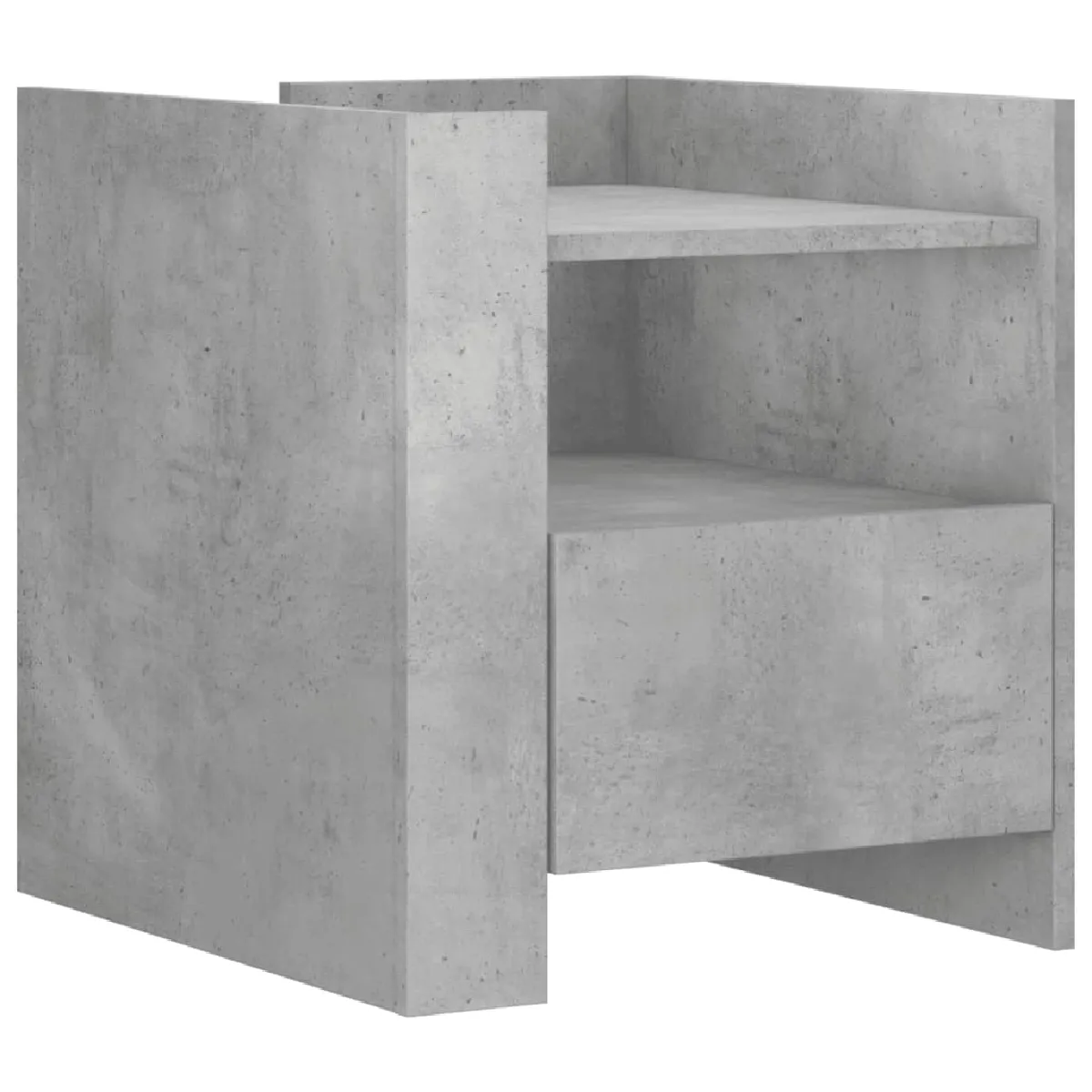 Table De Chevet Avec Tiroir Et Étagère 45 X 50 X 50 Cm Bois Dec034045