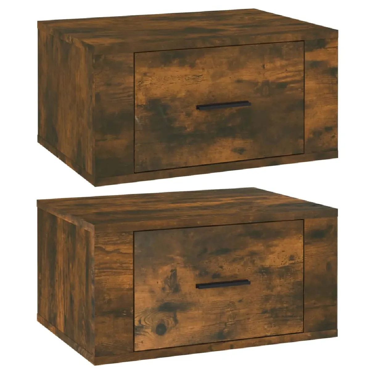 Lot De 2 Tables De Chevet Murales Avec Tiroir 50 X 36 X 25 Dec036052