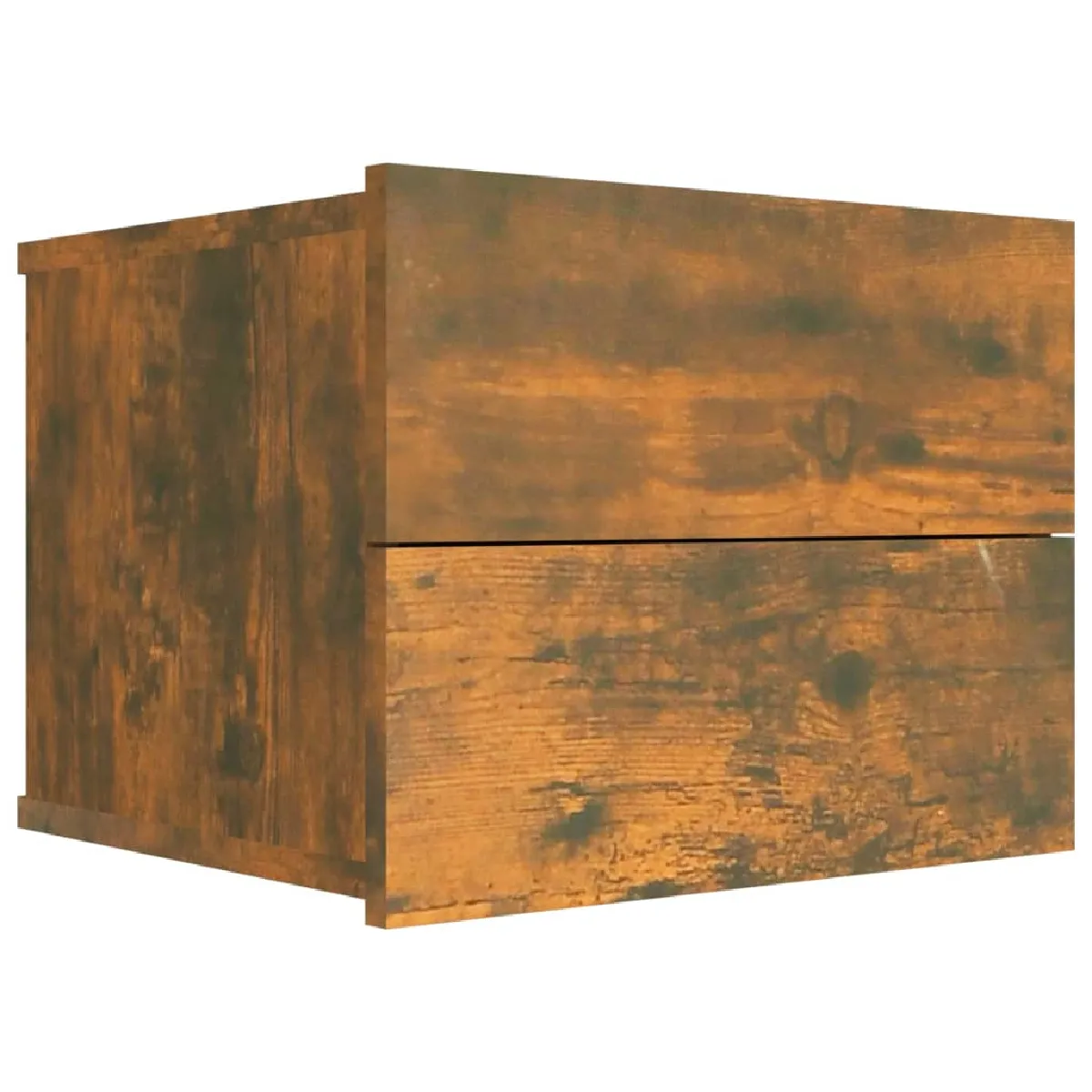 Table De Chevet Murale Avec Deux Tiroirs 40 X 30 X 30 Cm Bois Dec033553