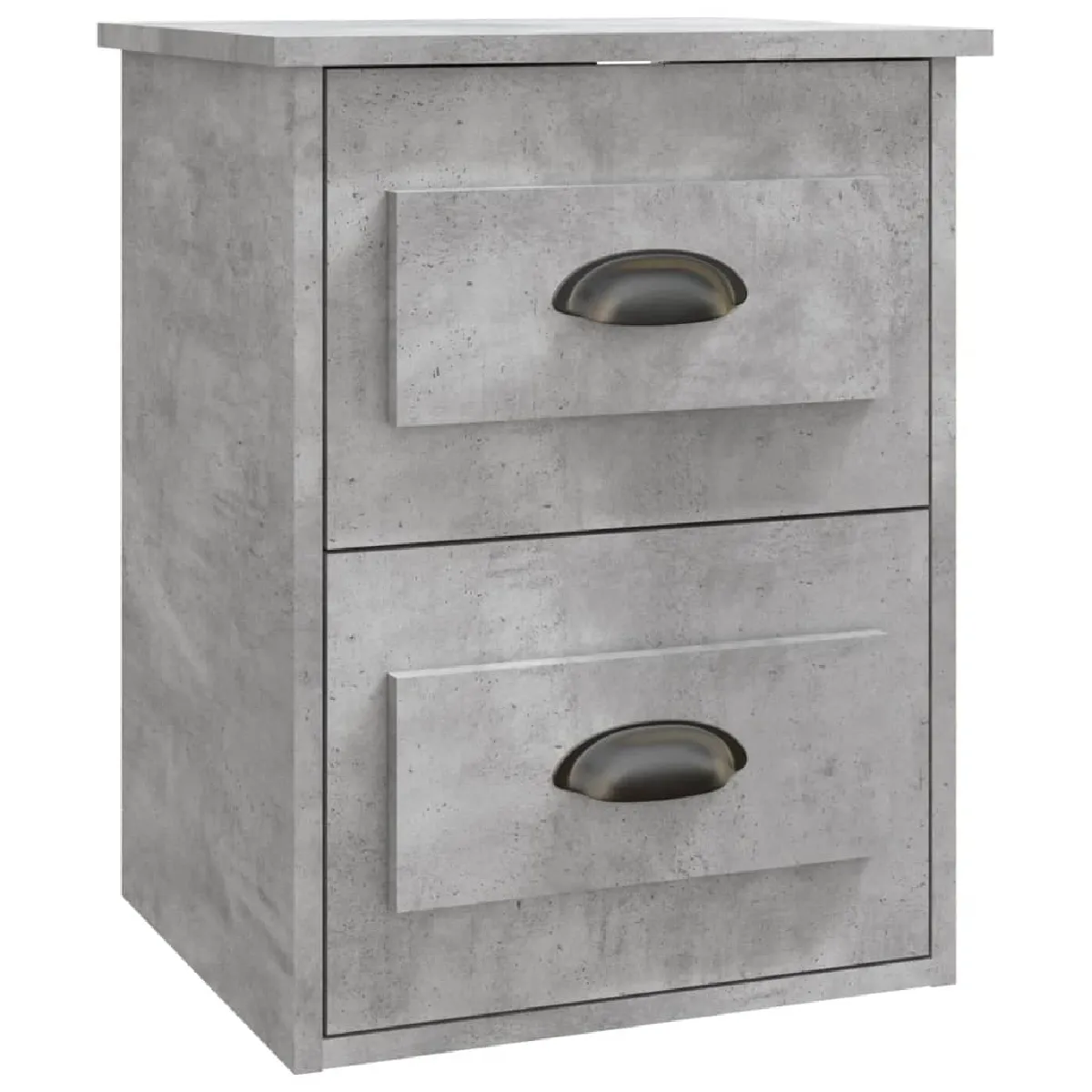 Table De Chevet Murale Avec Deux Tiroirs 41,5 X 36 X 53 Cm Bois Dec034298