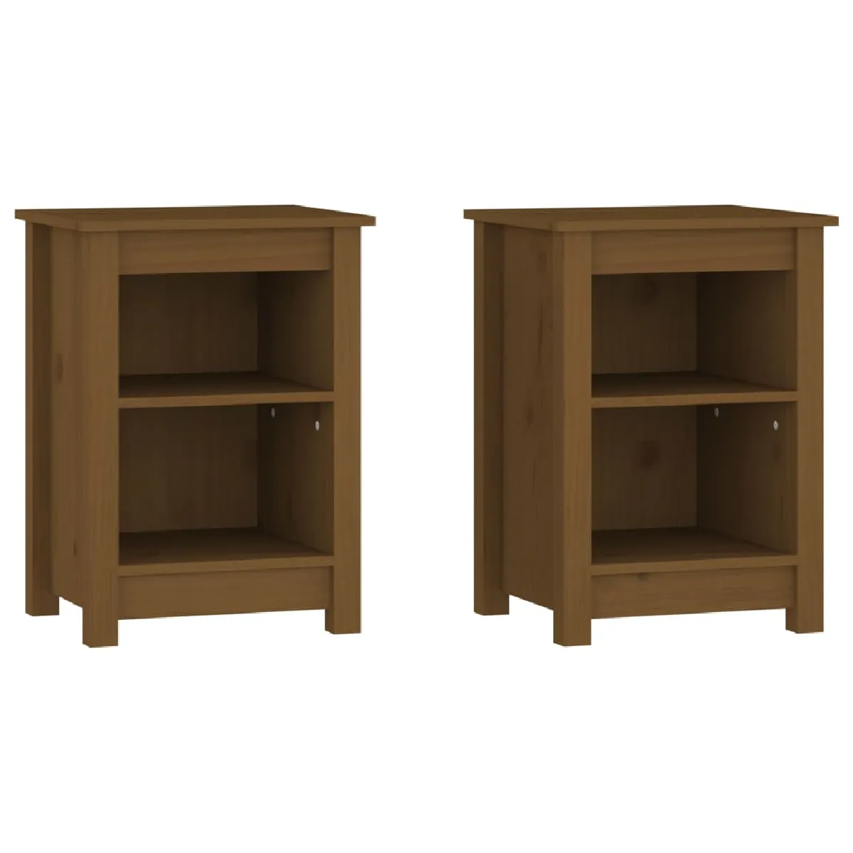 Lot De 2 Tables De Chevet Avec Compartiment Ouvert 40 X 35 X 55 Dec035449