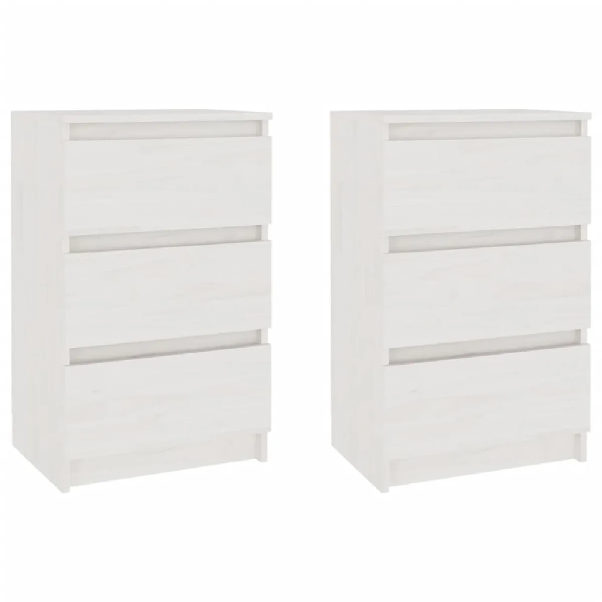 Lot De 2 Tables De Chevet Avec 3 Tiroirs 40 X 29,5 X 64 Dec034882