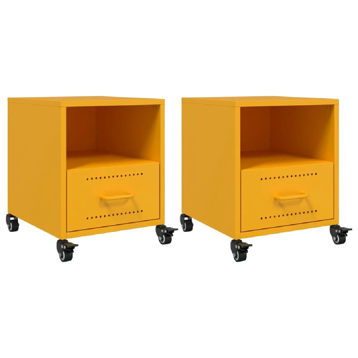 Lot De 2 Tables De Chevet Avec Tiroir Et Compartiment Ouvert 36 X 39 Dec035424