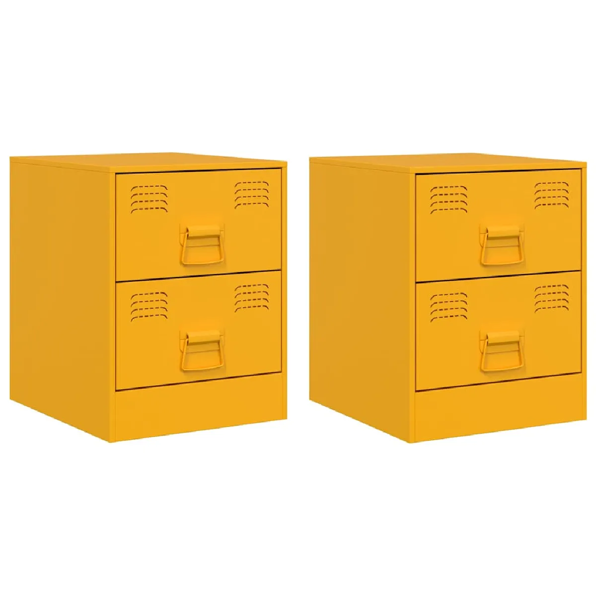 Lot De 2 Tables De Chevet Avec Deux Tiroirs 34,5 X 39 X 44 Dec035417