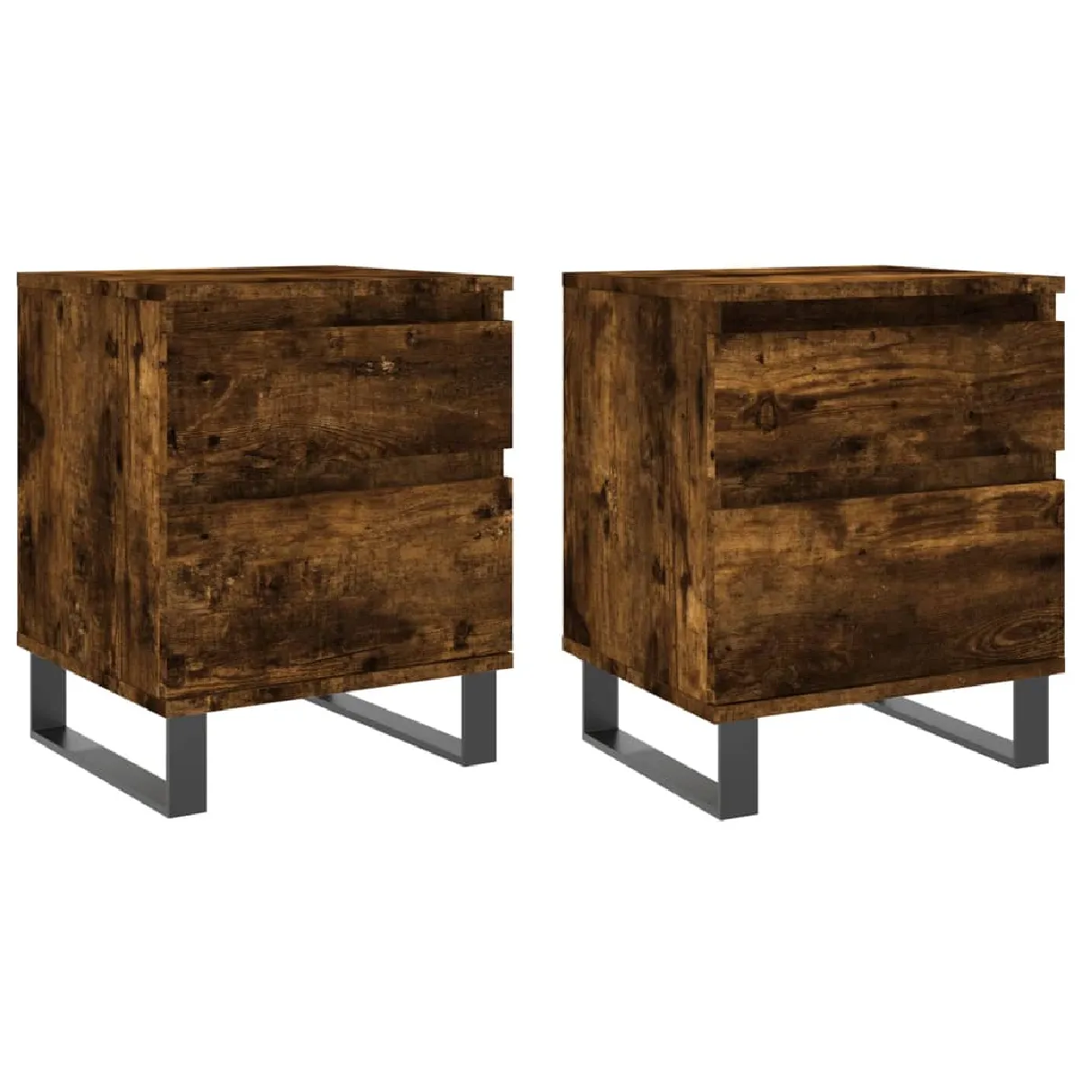 Lot De 2 Tables De Chevet Avec Deux Tiroirs 40 X 35 X 50 Dec035094