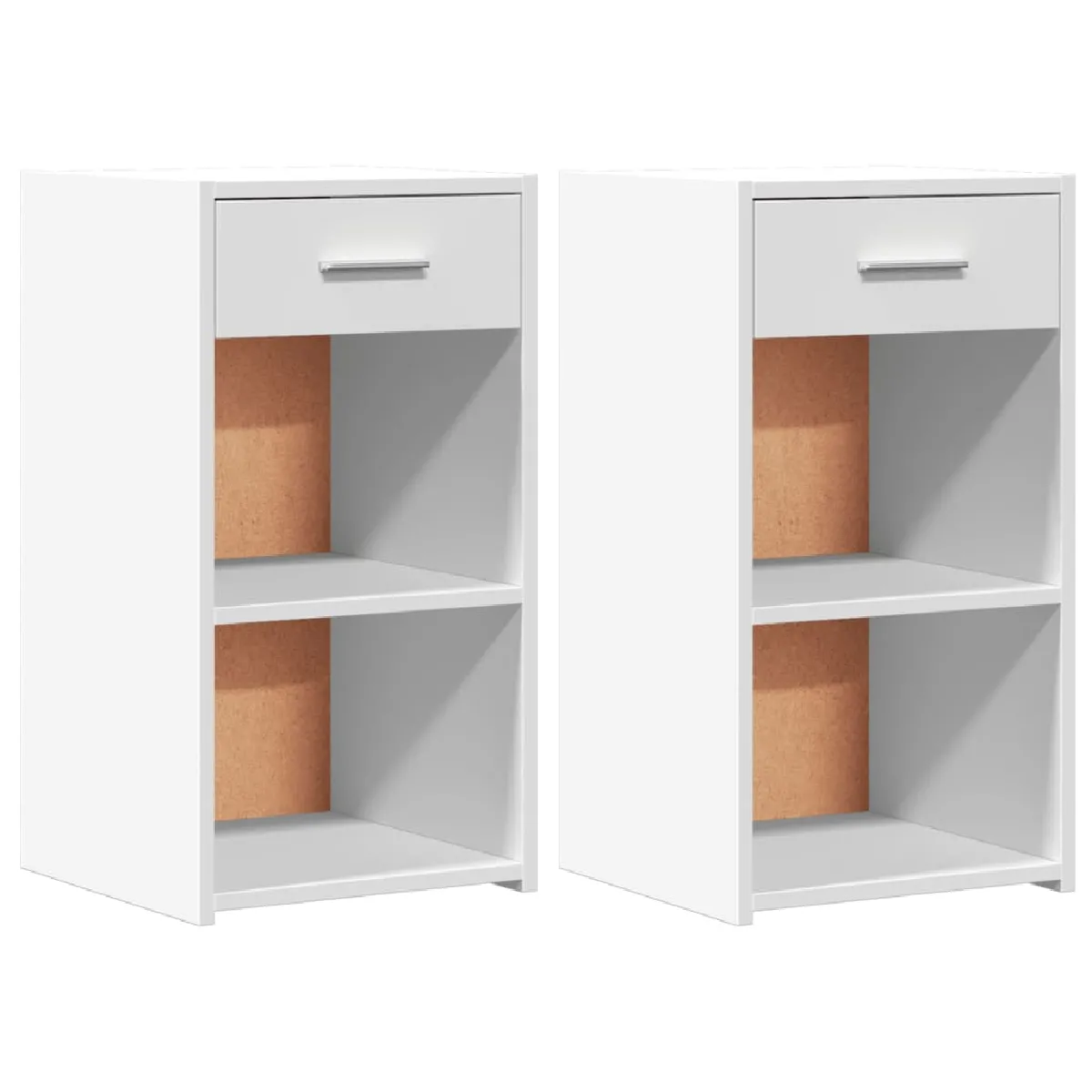 Lot De 2 Tables De Chevet Avec Étagères Et Tiroir 35 X 34 X Dec034860