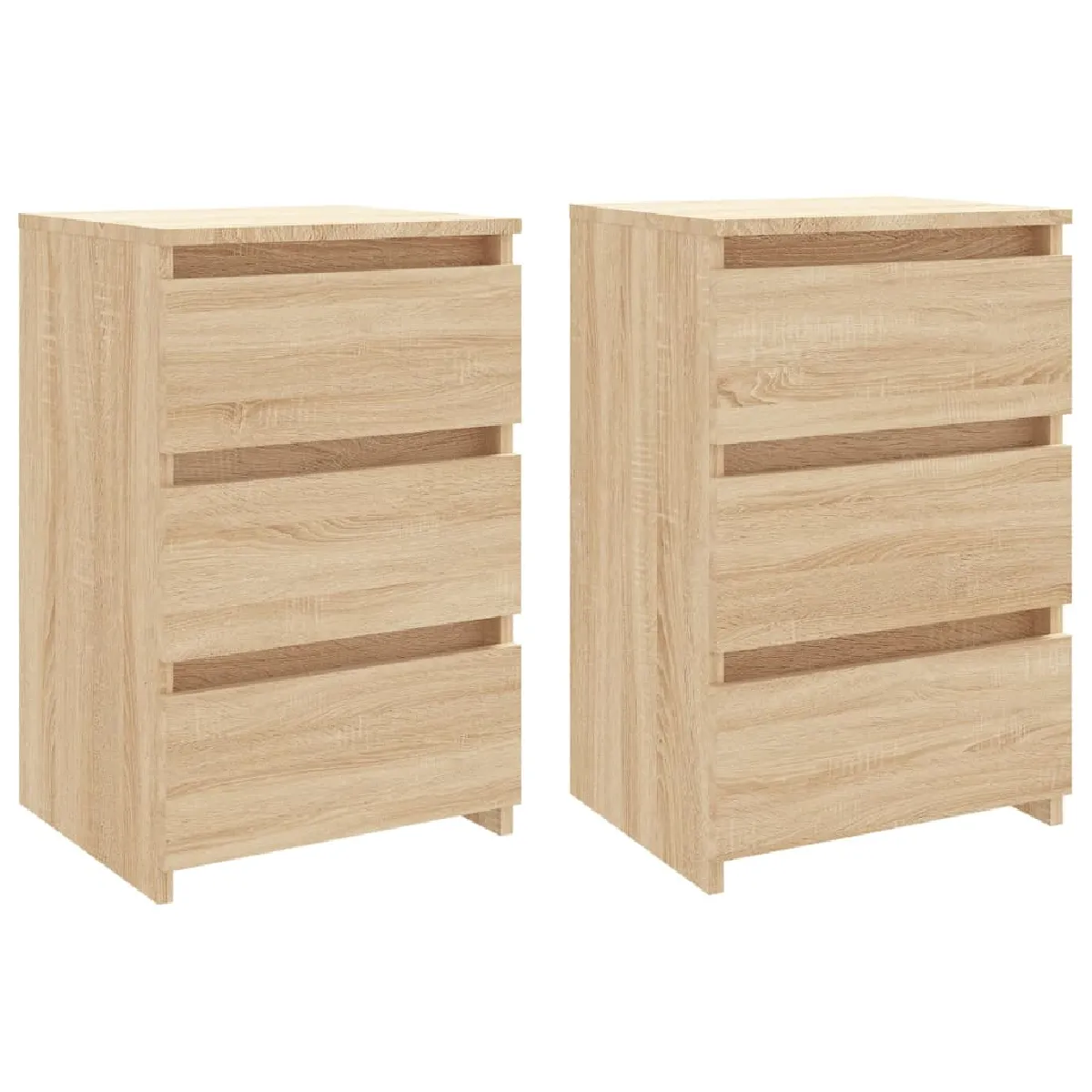 Lot De 2 Tables De Chevet Avec 3 Tiroirs 40 X 35 X 62,5 Dec035260