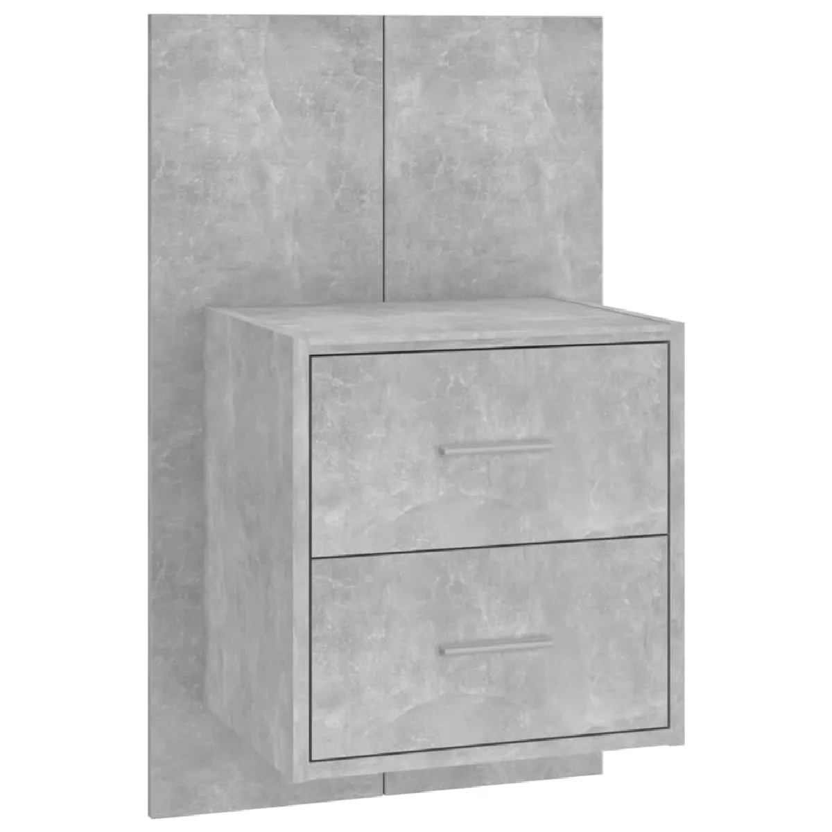 Table De Chevet Murale Avec Deux Tiroirs 48,5 X 32,5 X 80 Cm En Dec034294