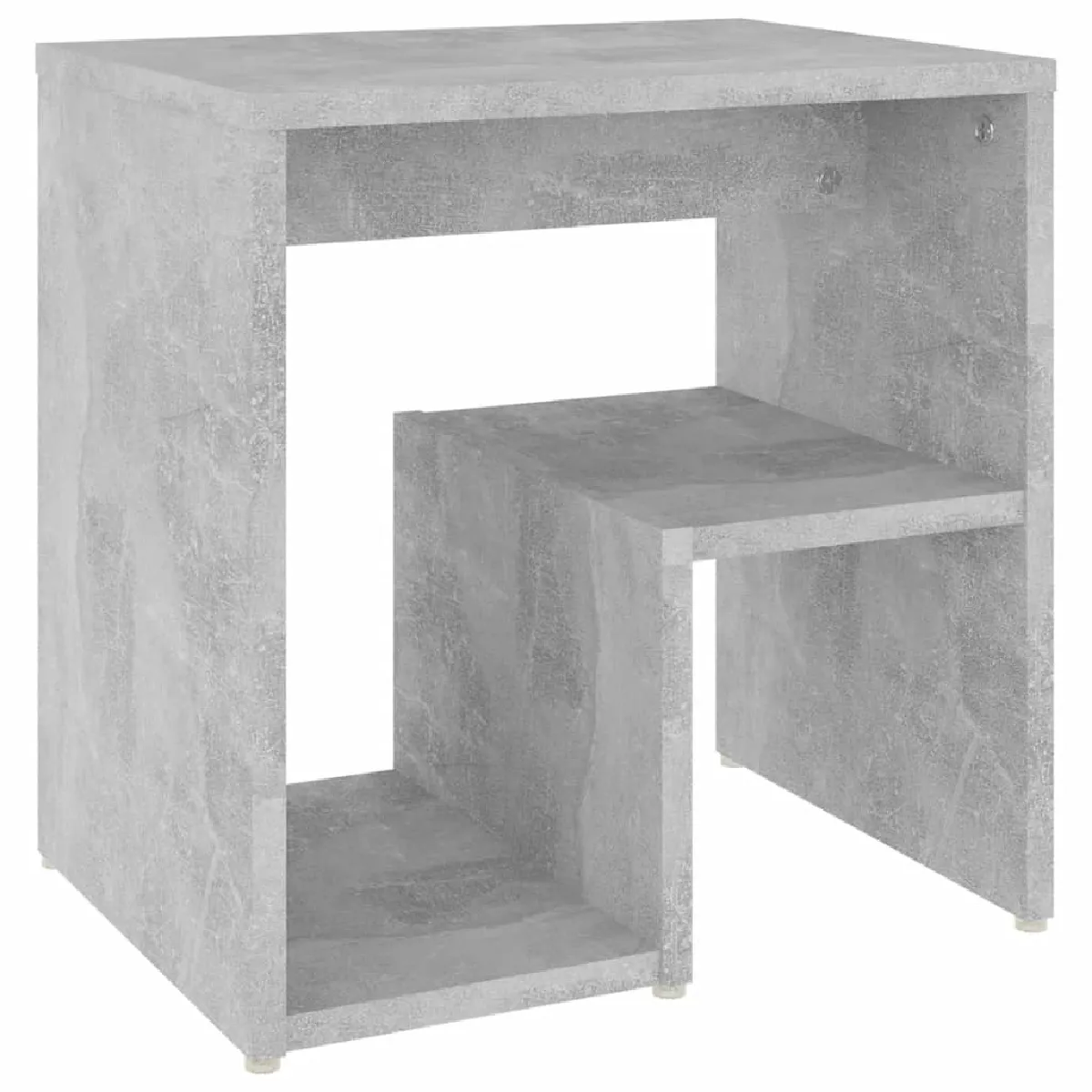Table De Chevet Avec Étagère 40 X 30 X 40 Cm Bois D'ingénierie Gris Dec033977