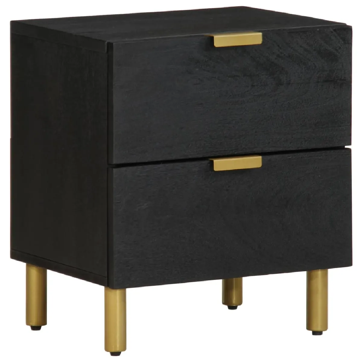 Table De Chevet Avec 2 Tiroirs 40 X 33 X 46 Cm Bois De Dec034414