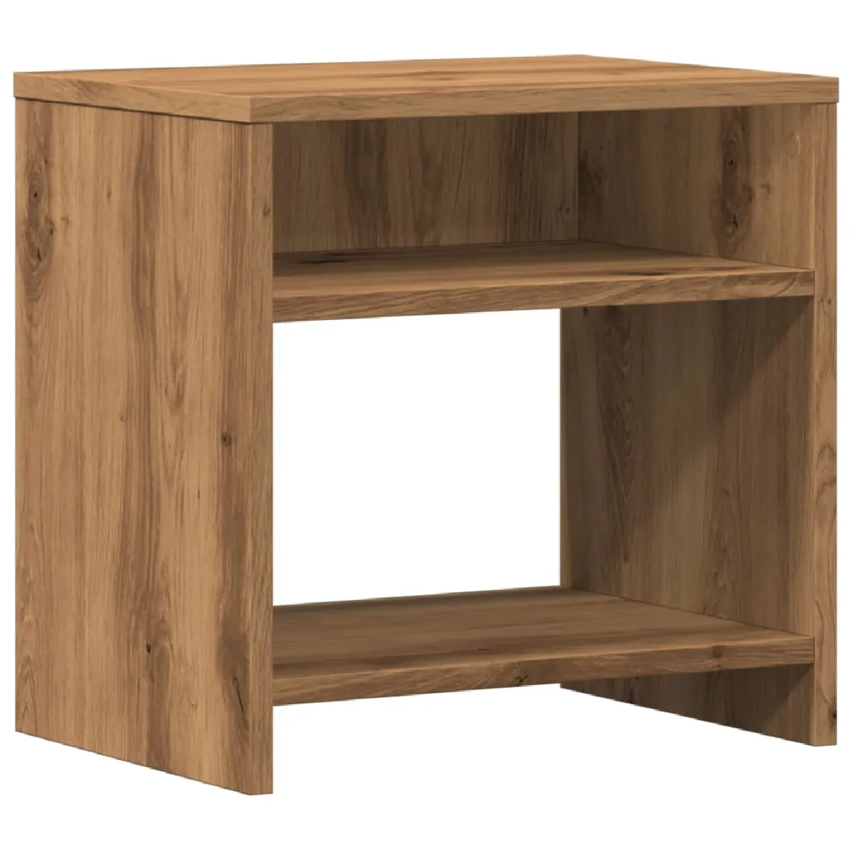 Table De Chevet Avec Deux Compartiments 40 X 30 X 40 Cm Bois D'ingénierie Dec033532