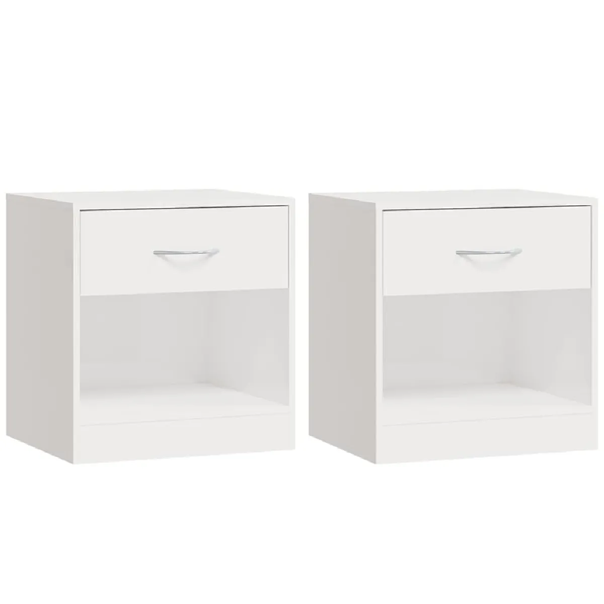 Lot De 2 Tables De Chevet Avec Tiroir 36,5 X 30,5 X 38 Cm Dec034843