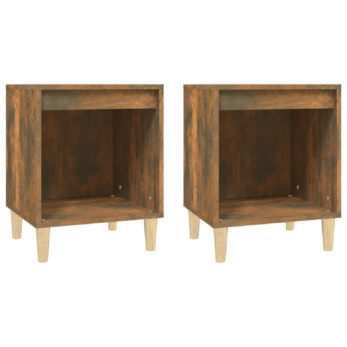 Lot De 2 Tables De Chevet Avec Compartiment Ouvert 40 X 35 X 50 Dec035091