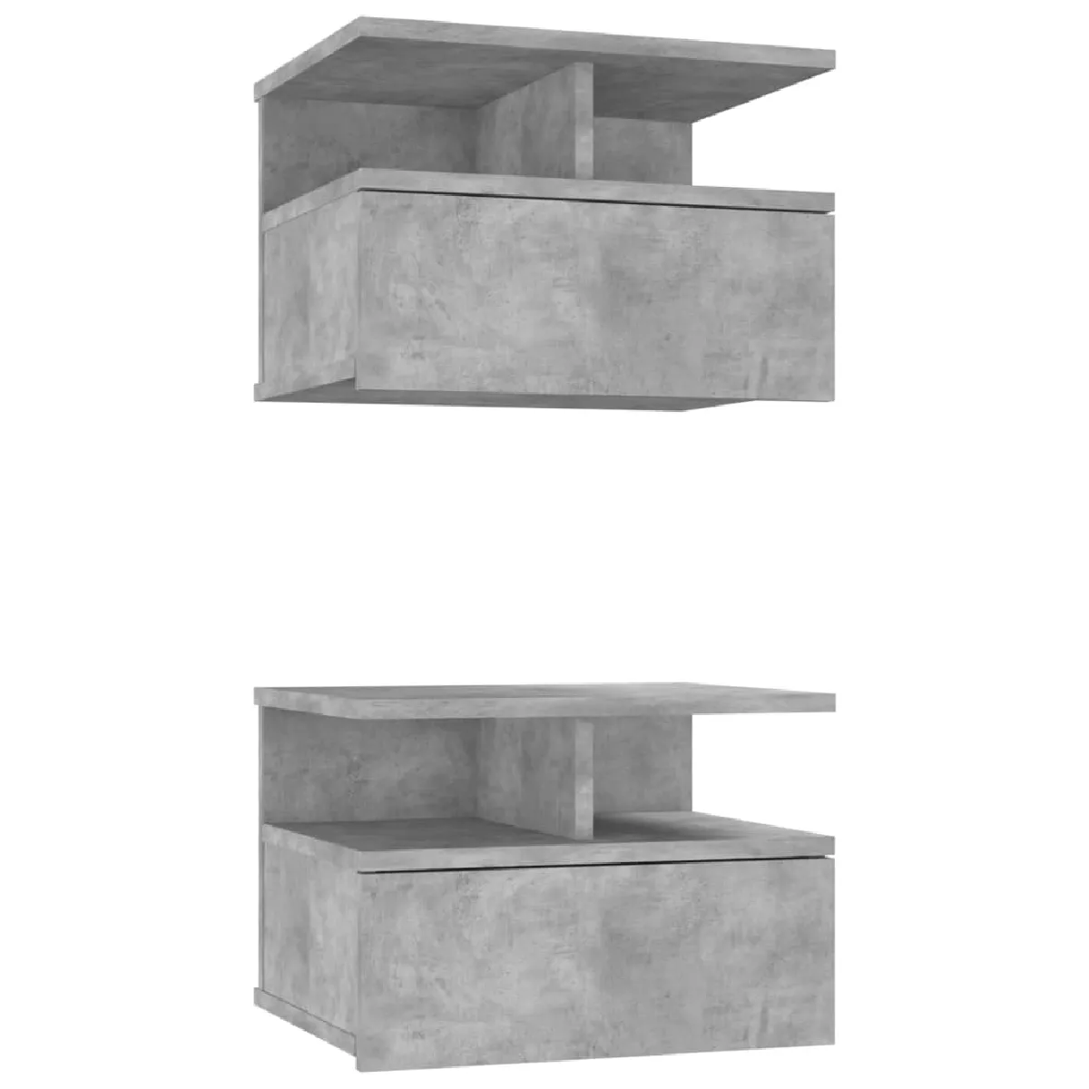 Lot De 2 Tables De Chevet Murale 40 X 31 X 27 Cm Avec Dec035996