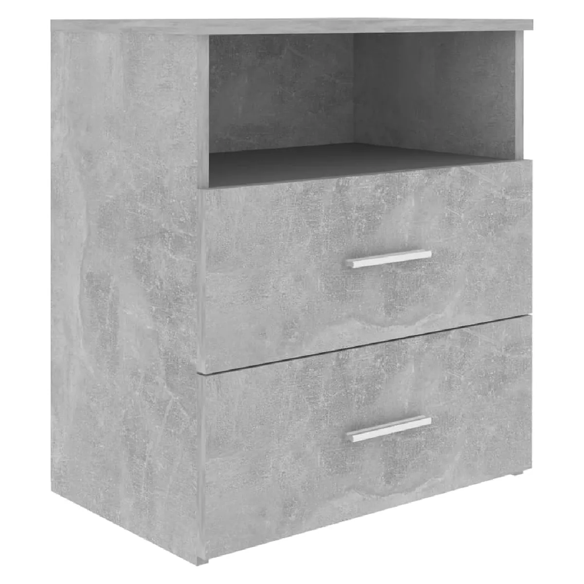 Table De Chevet Avec Tiroirs Et Compartiment Ouvert 50 X 32 X 60 Cm Dec034049