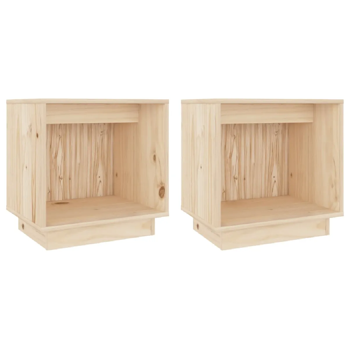 Lot De 2 Tables De Chevet Avec Compartiment Ouvert 40 X 30 X 40 Dec034758