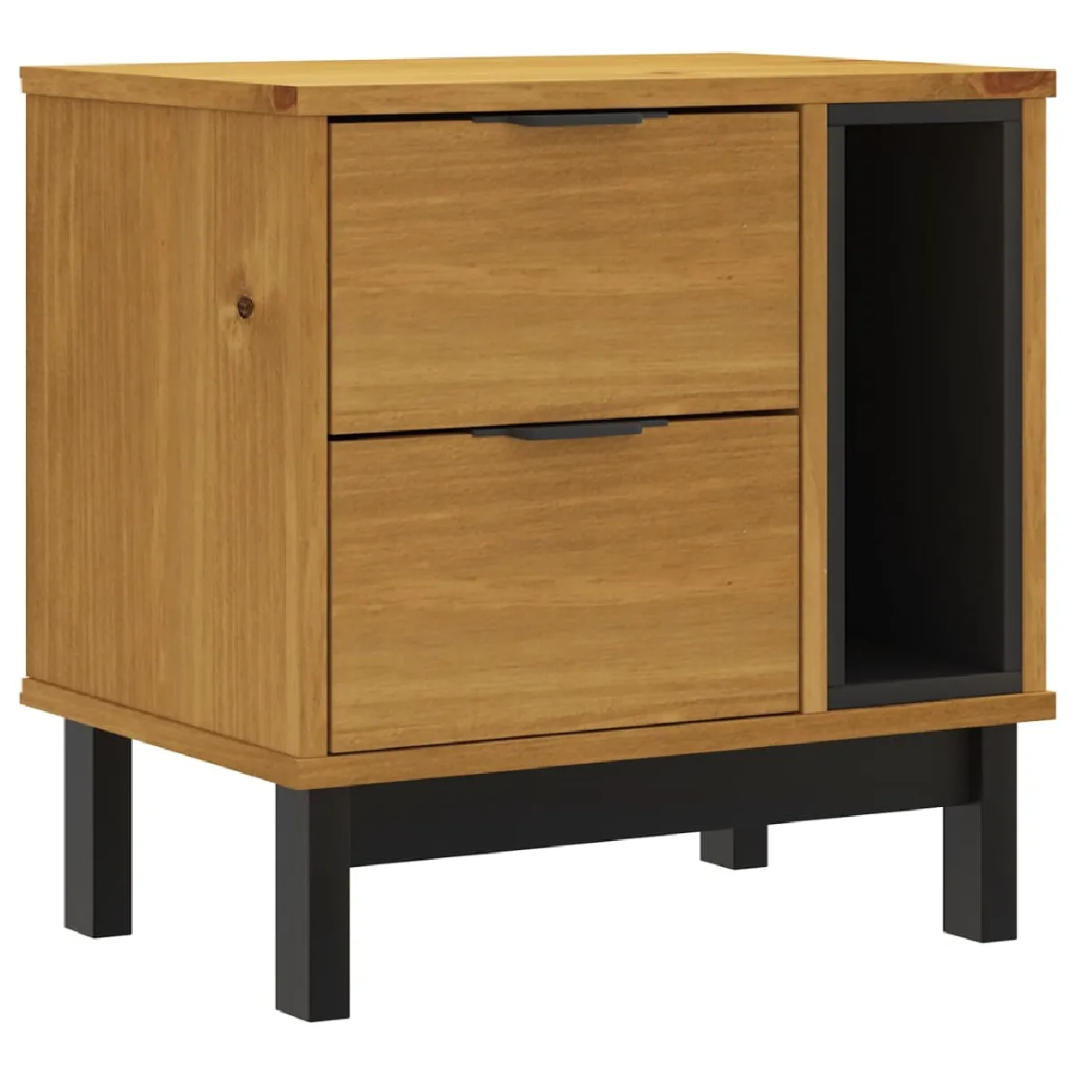 Table De Chevet Avec 2 Tiroirs Et 1 Compartiment Ouvert 49 X 35 X Dec033912