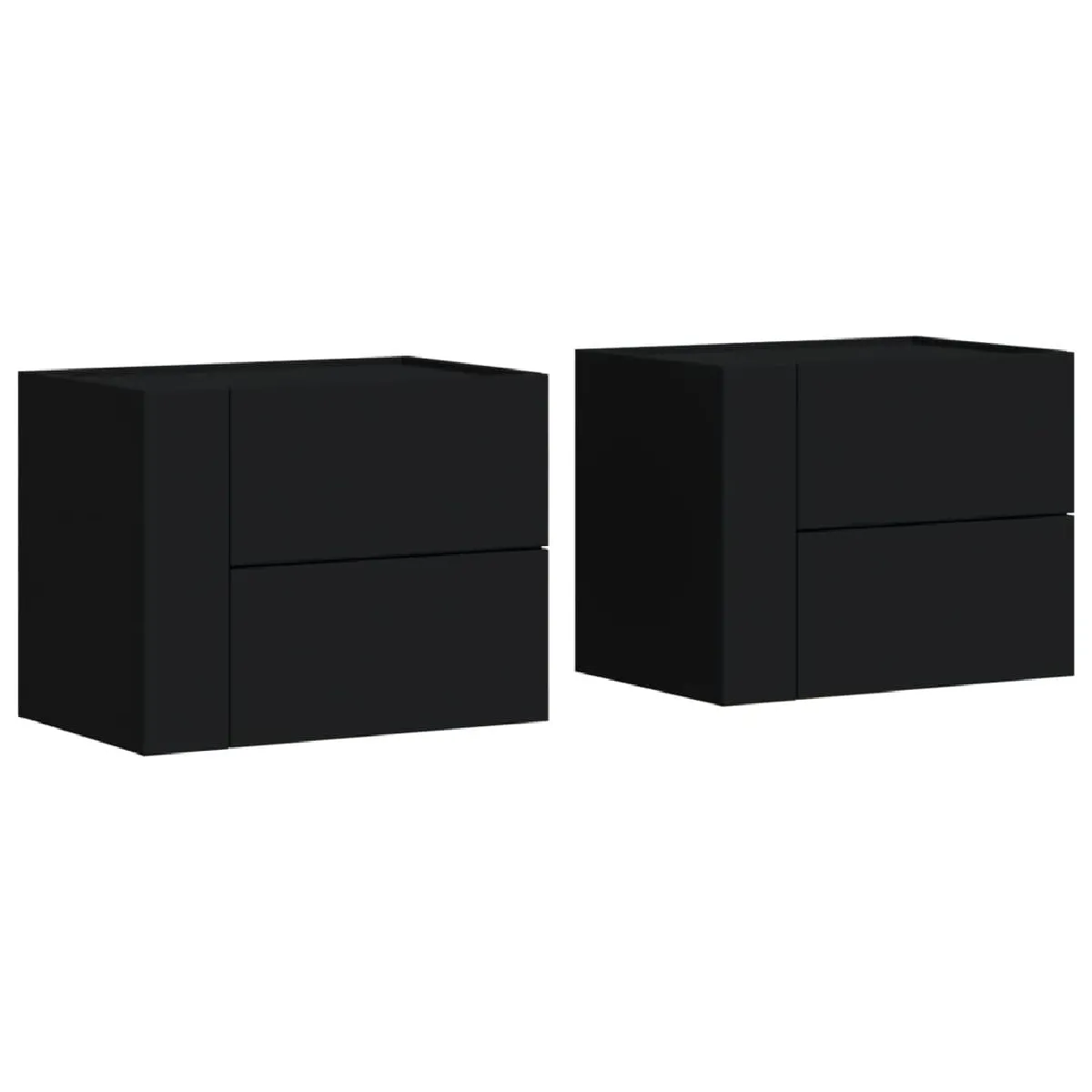 Lot De 2 Tables De Chevet Murales Avec Tiroirs 45 X 30 X 35 Dec036099