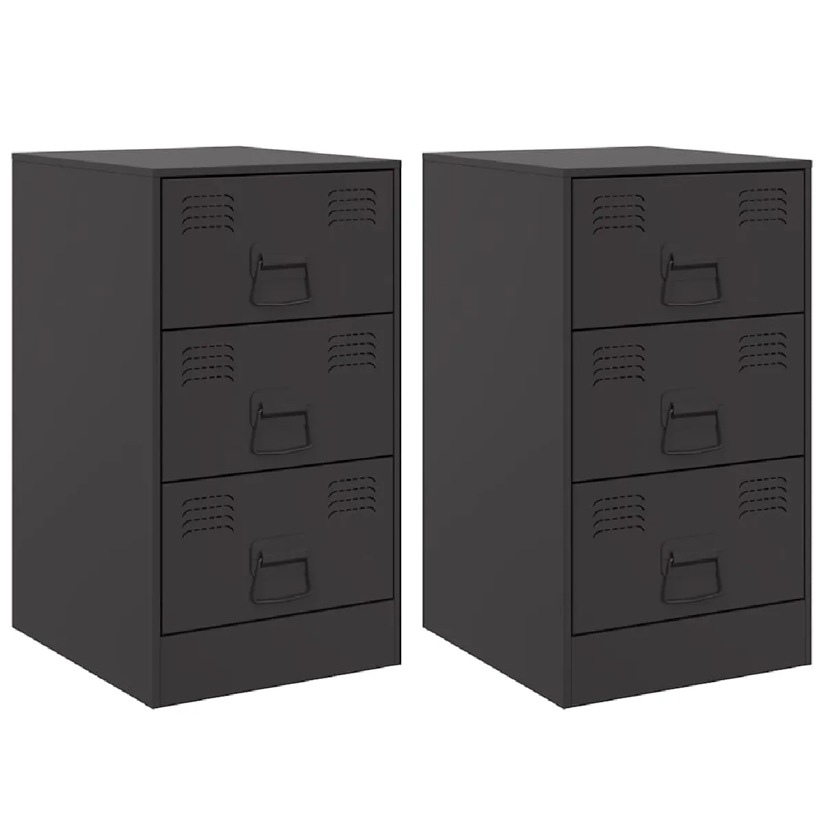 Lot De 2 Tables De Chevet Avec 3 Tiroirs 34,5 X 39 X 62 Dec035464