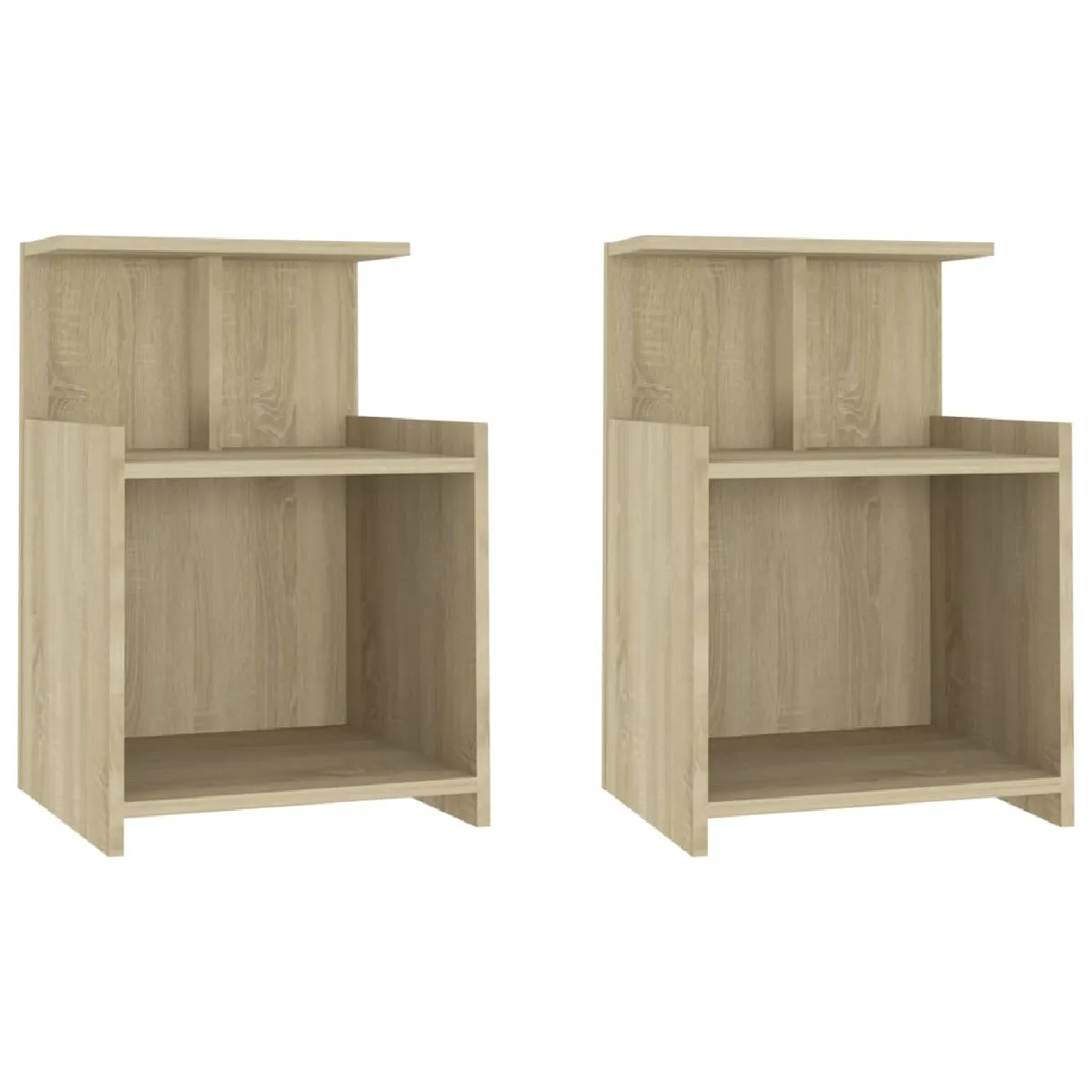 Lot De 2 Tables De Chevet Avec Étagères 40 X 35 X 60 Cm Dec035259