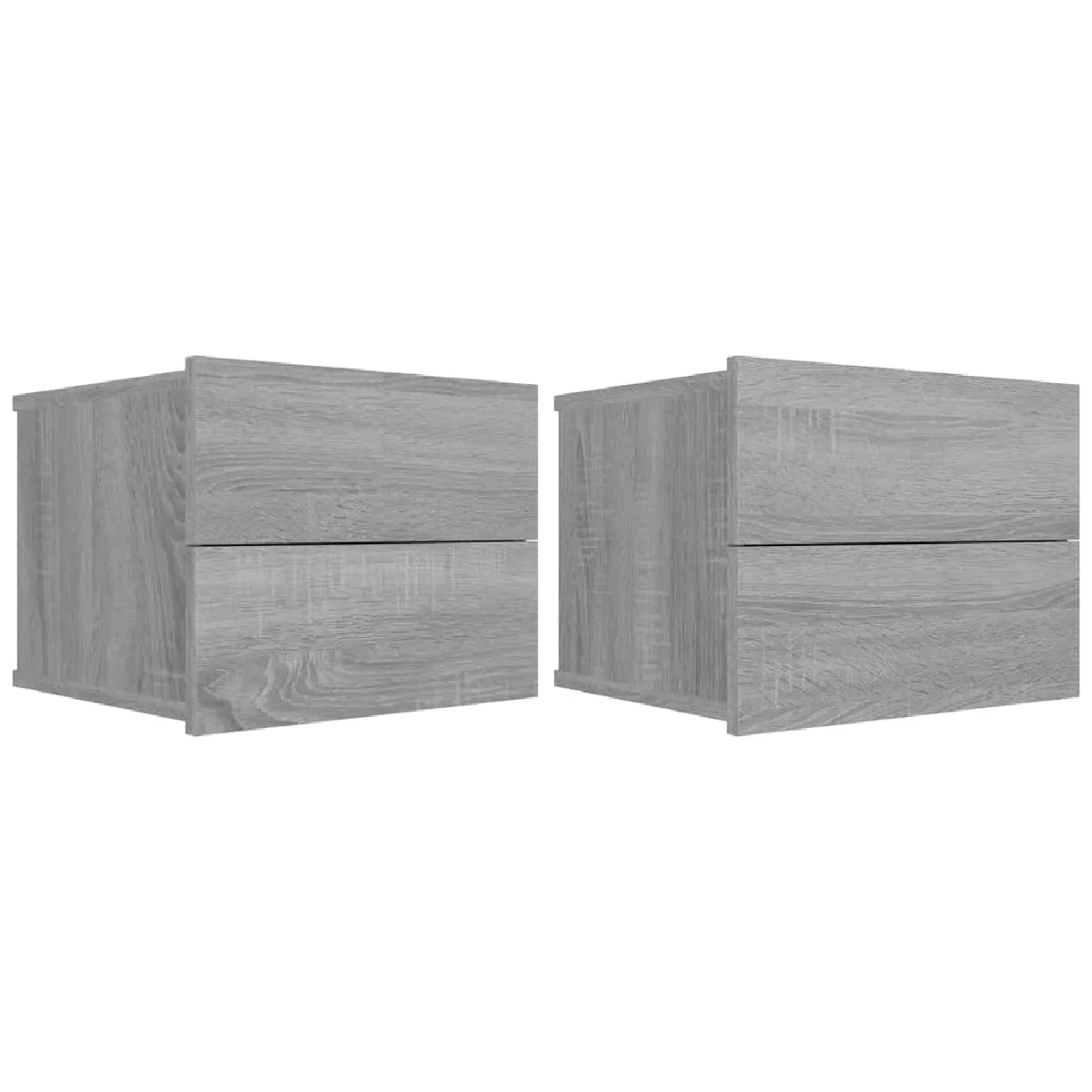 Lot De 2 Tables De Chevet Avec Tiroirs 40 X 30 X 30cm Bois Dec035659