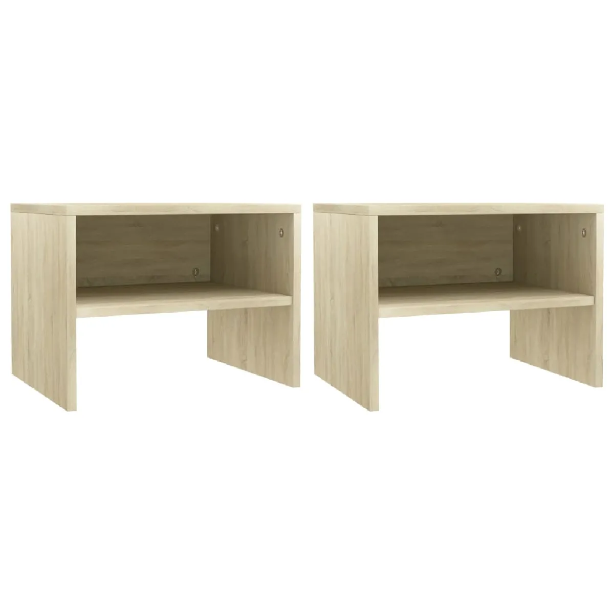 Lot De 2 Tables De Chevet Avec Compartiment Ouvert 40 X 30 X 30 Dec035226