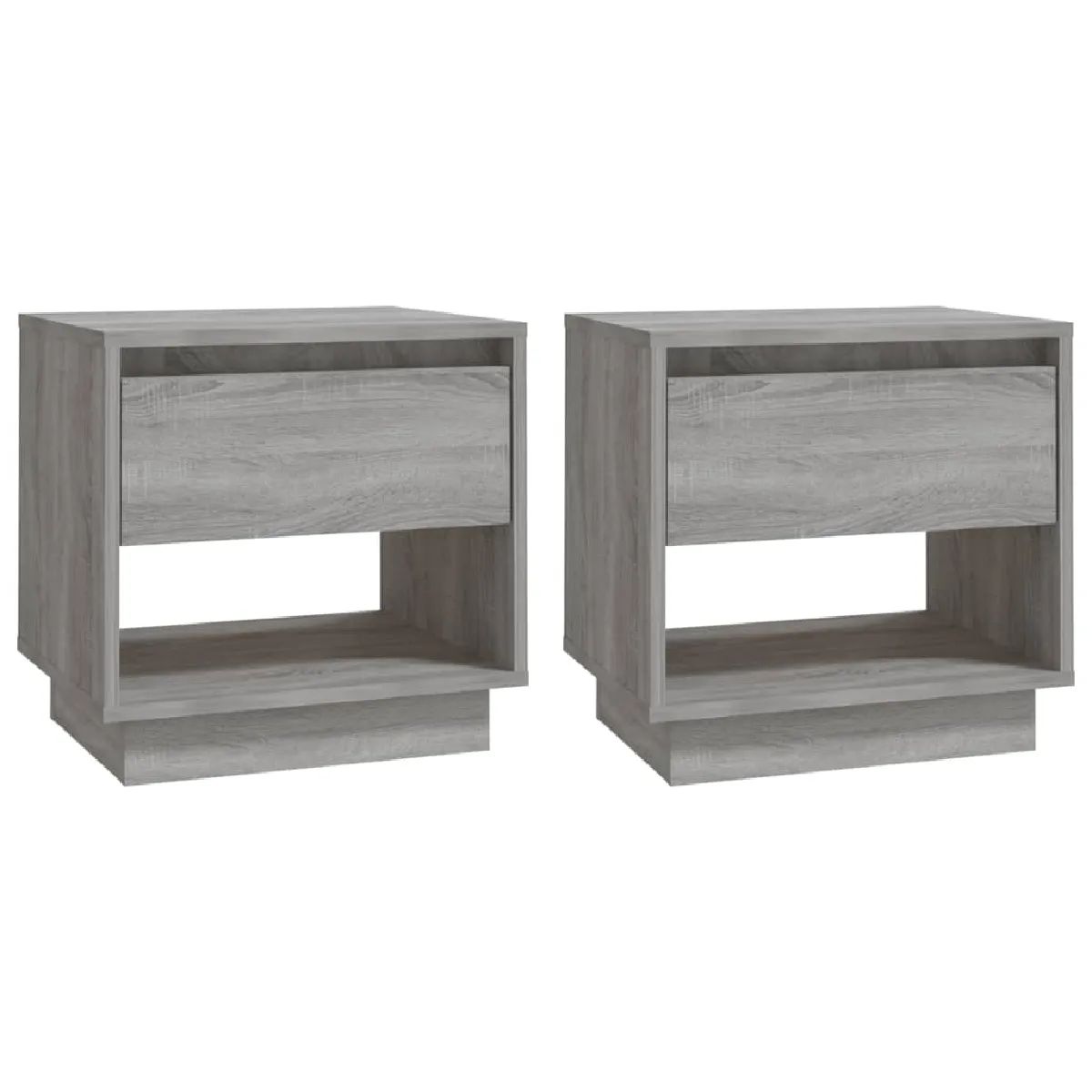 Lot De 2 Tables De Chevet Avec Tiroir Et Compartiment Ouvert 45 X 34 Dec035745