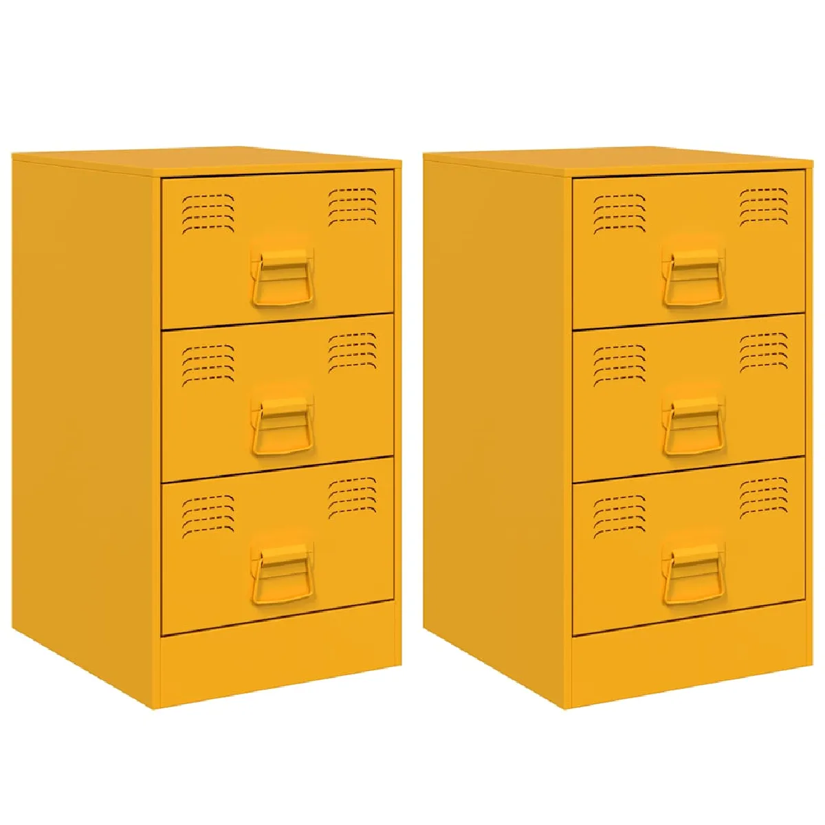 Lot De 2 Tables De Chevet Avec 3 Tiroirs 34,5 X 39 X 62 Dec035420