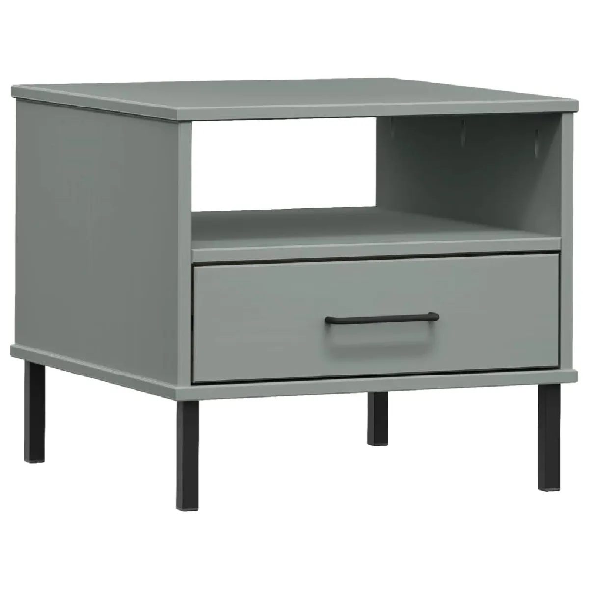 Table De Chevet Avec Tiroir Et Compartiment 50 X 50 X 45 Cm En Dec032560